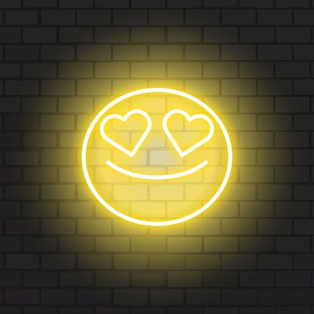 1200x1200 Neon Emoji Image. Free Vectors, PNGs, Mockups & Background, Phone