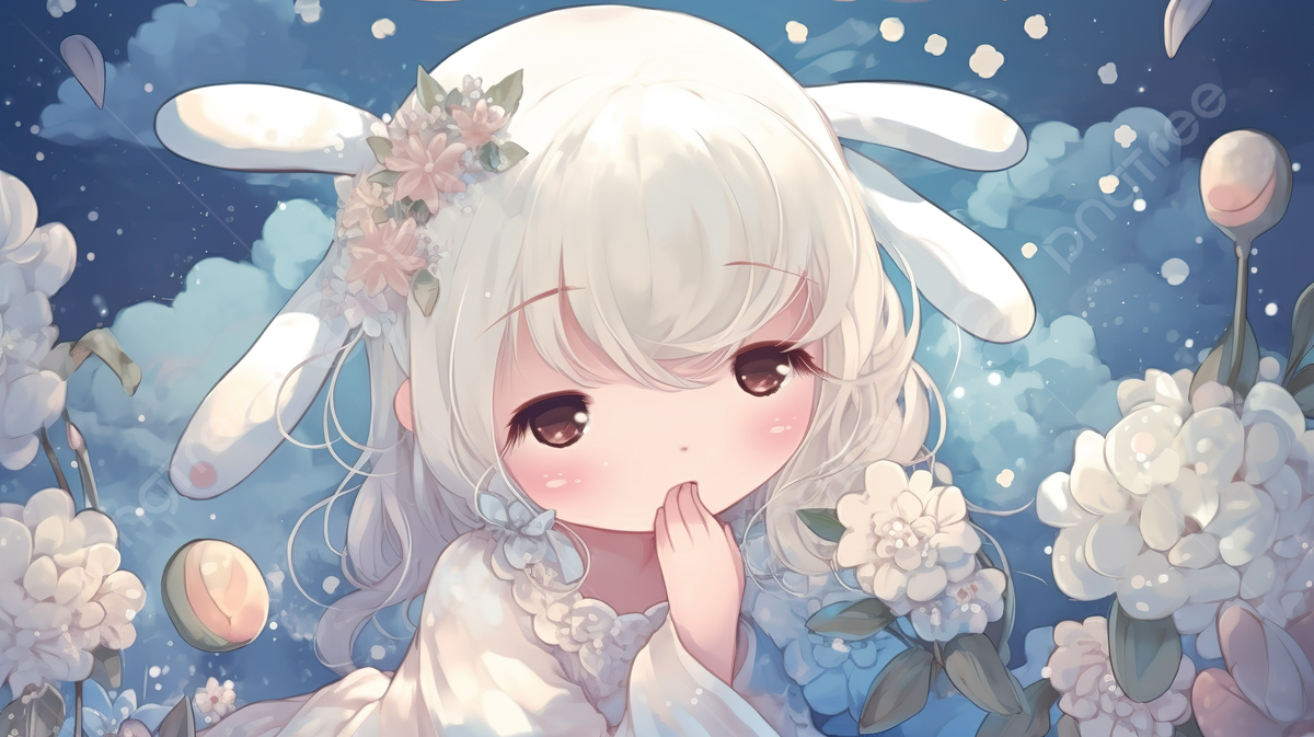 1200x680 Anime With Flower And White Hair Background, Cinnamoroll Profile Picture Background Image And Wallpaper for Free Download, Desktop