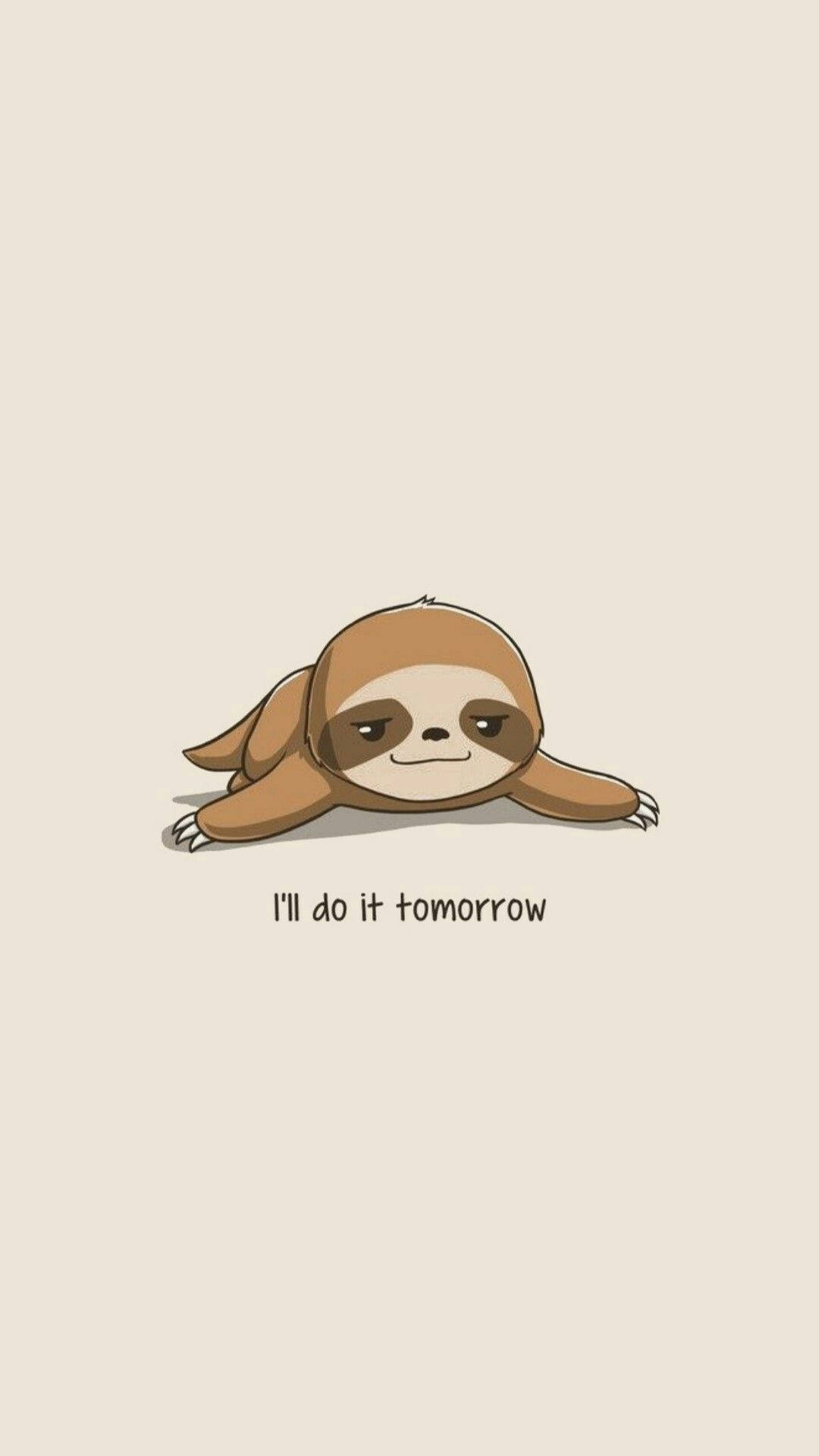 1080x1920 Download Baby Sloth I'll Do It Tomorrow, Phone