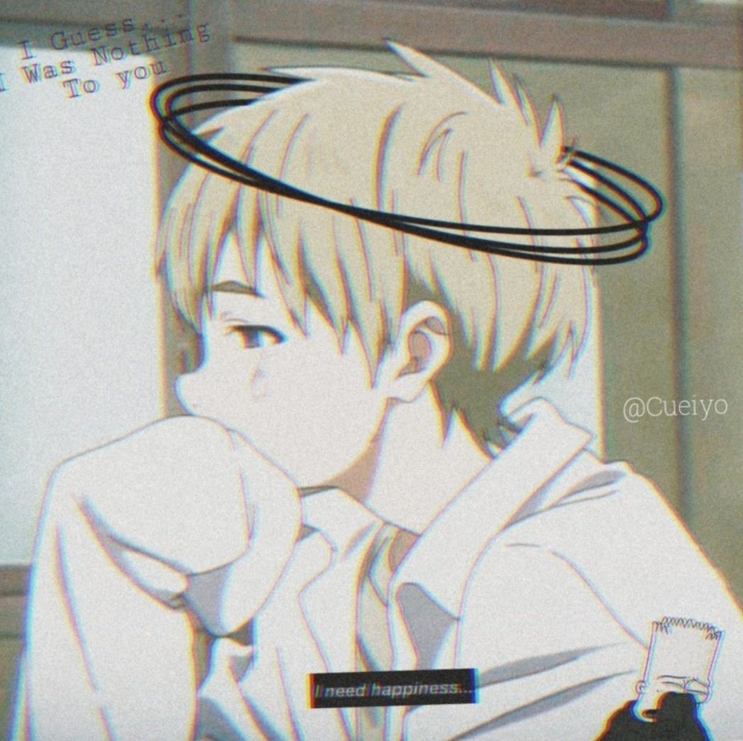 1050x1050 Aesthetic Anime Boy Sad, Desktop