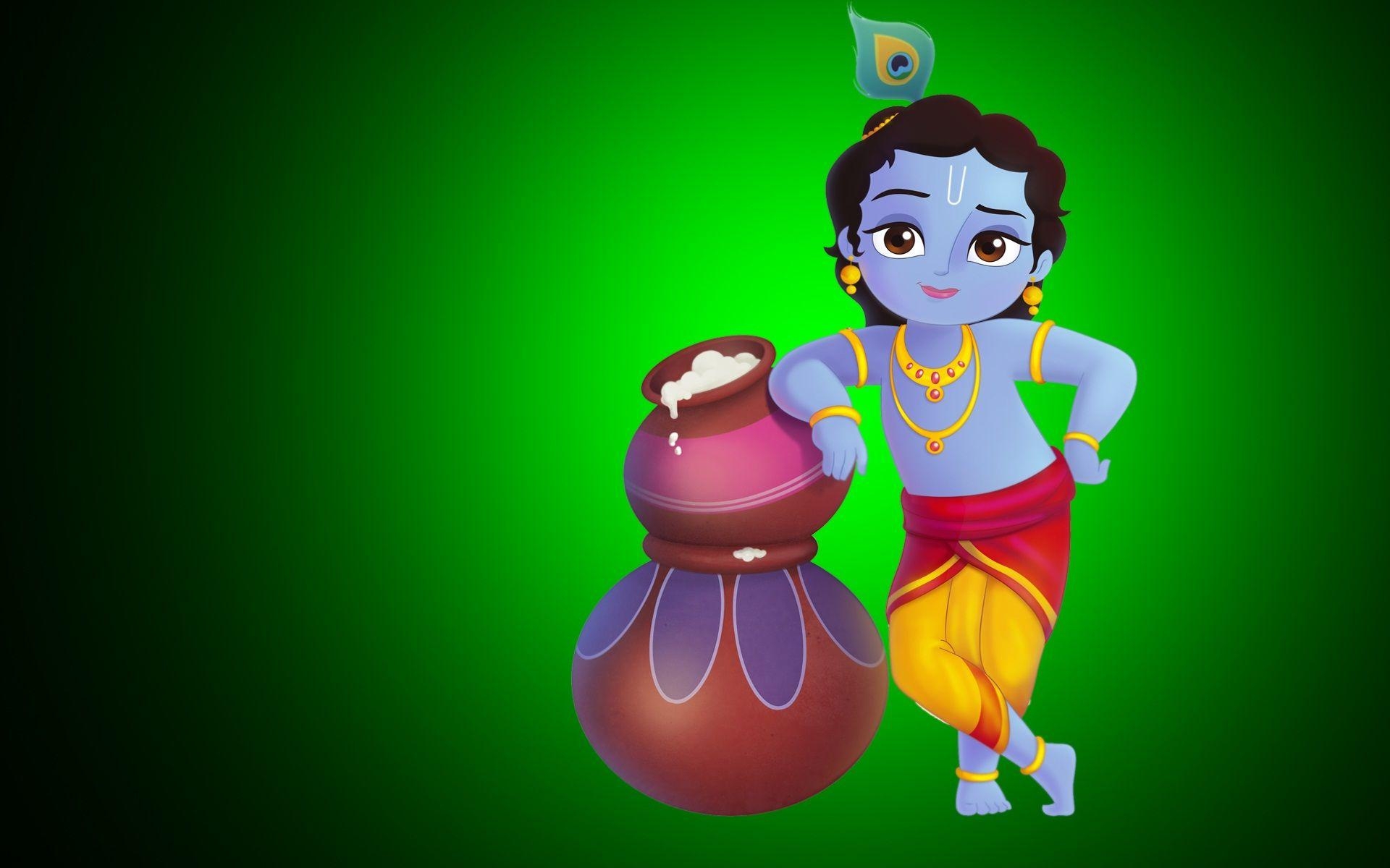 1920x1200 Krishna Cartoon Wallpaper, Desktop