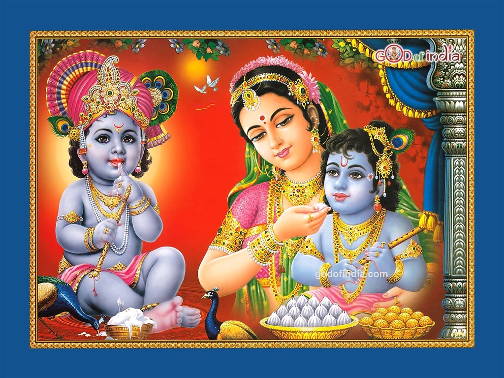 1030x770 Yashoda Feeding Krishna, Desktop