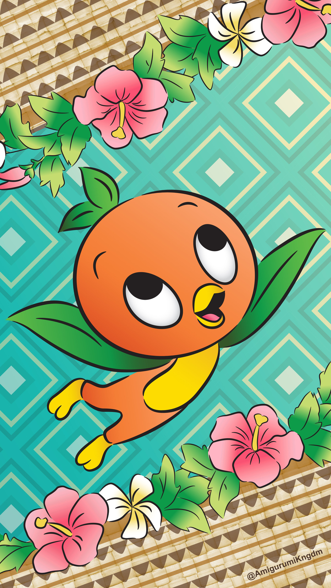 1080x1920 Tropical Orange Bird Wallpaper Design By Jou Ling Yee Orange Bird Disney, Phone