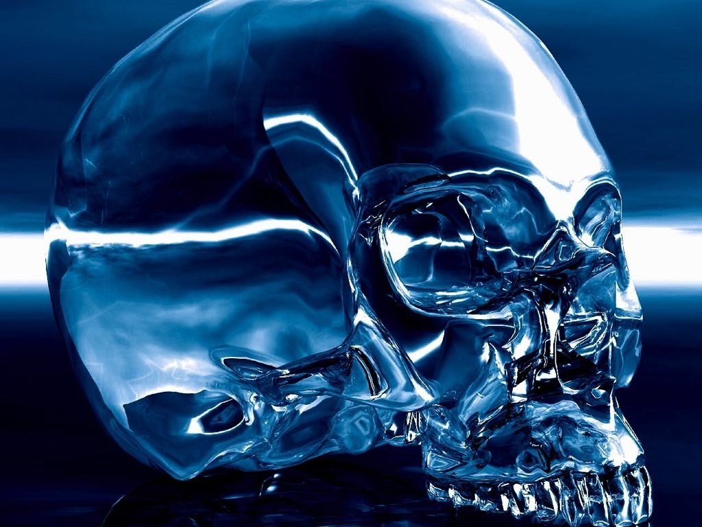 1030x770 Blue Skulls Wallpaper, Desktop