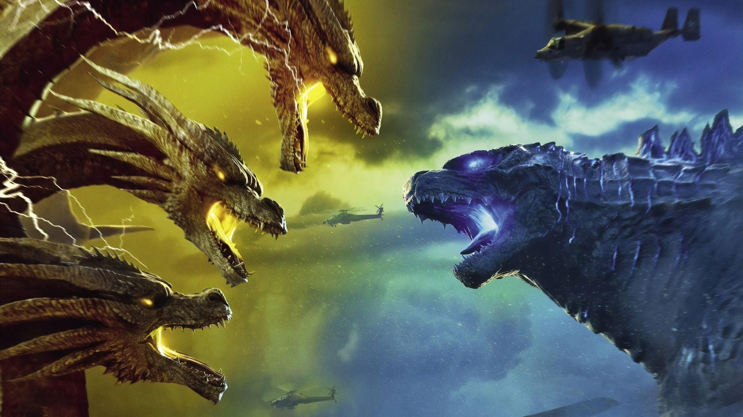 2560x1440 Godzilla vs. King Ghidorah, Godzilla: King of the Monsters, 4K, Desktop