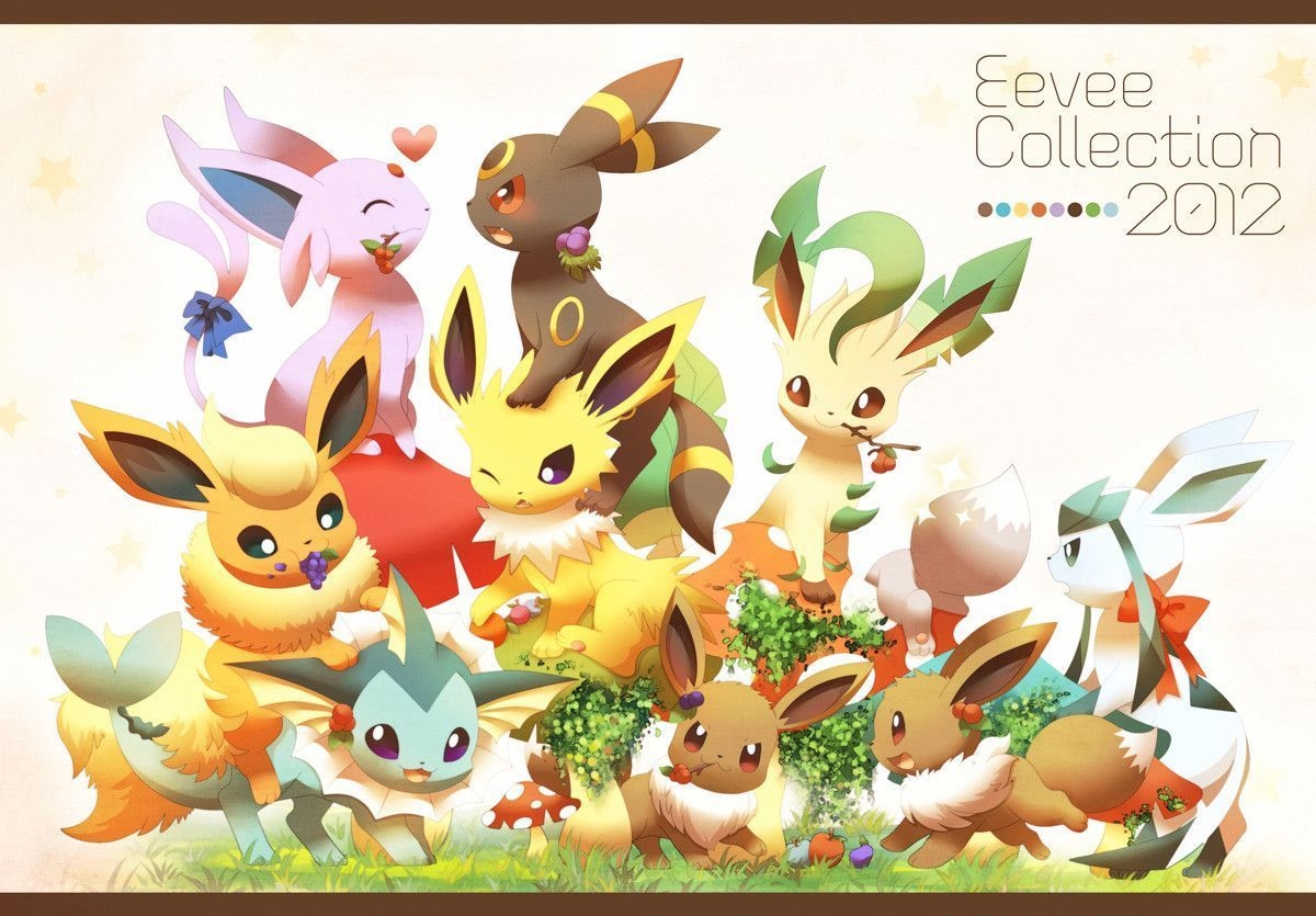 1200x840 Kawaii Eevee Evolutions Wallpaper, Desktop