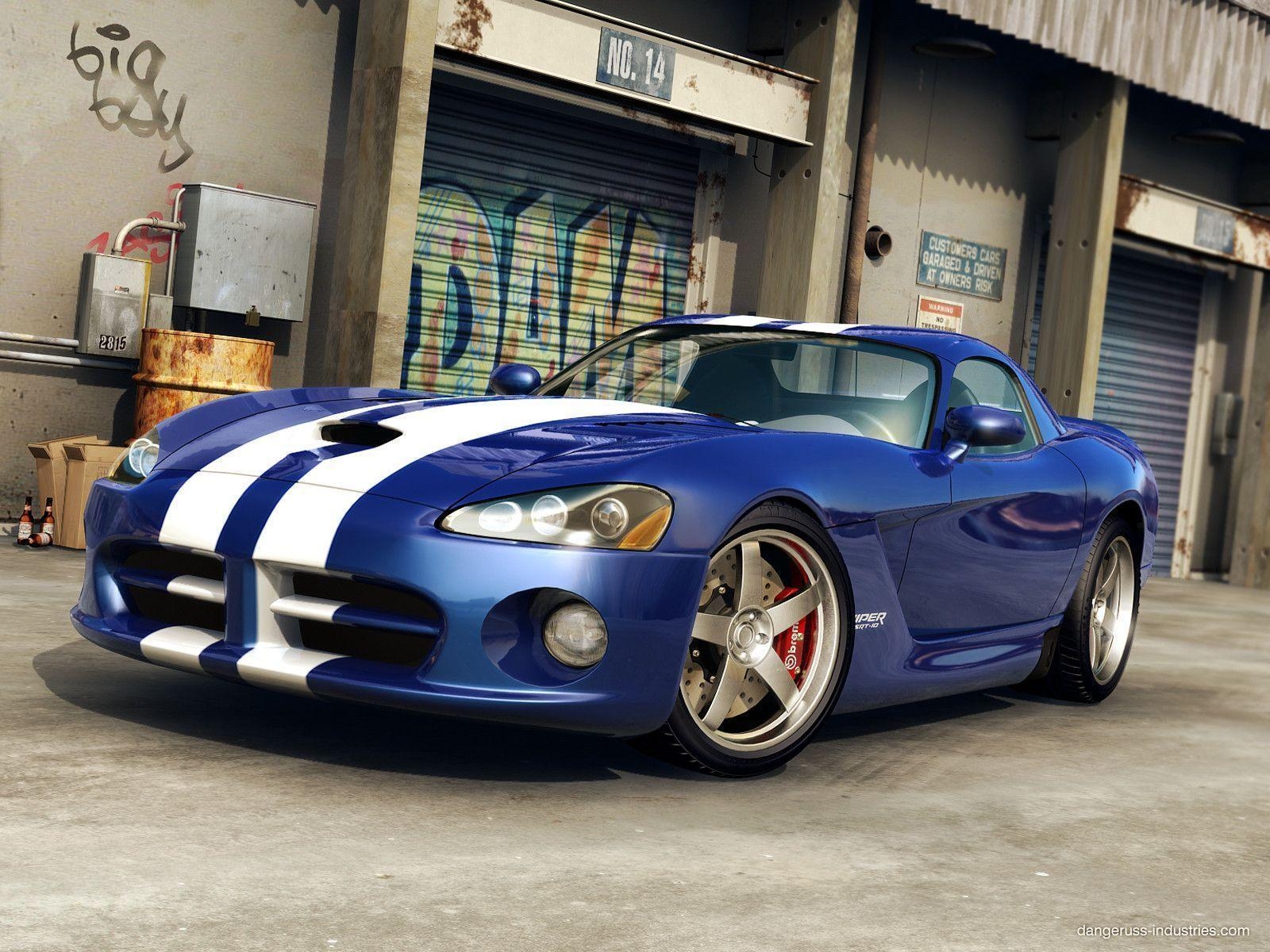 1600x1200 Blue Dodge Viper SRT10 Sport Car Wallpaper, Desktop