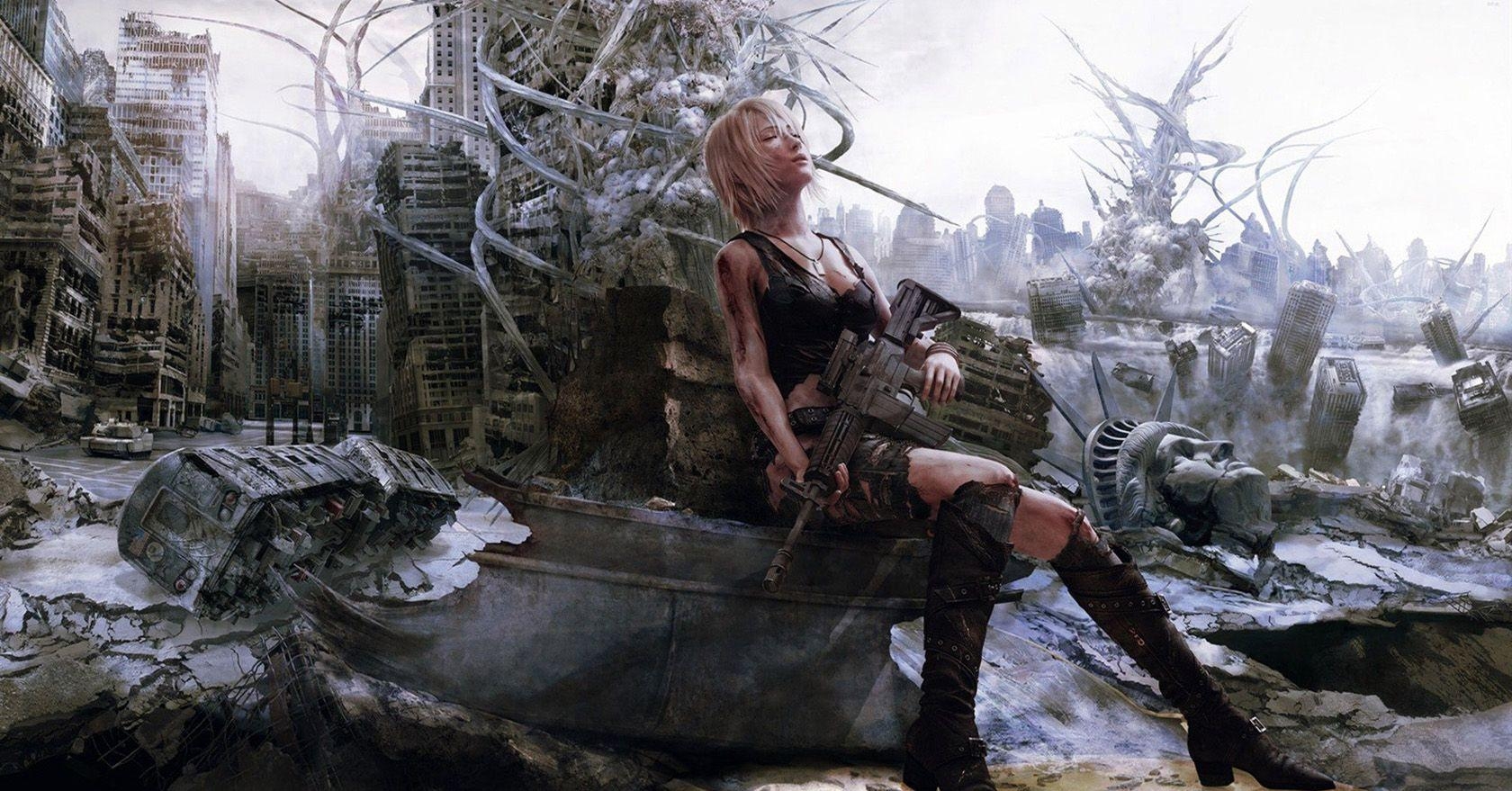 1680x880 Post Apocalyptic Artwork Wallpaper HD / Desktop And Mobile, Desktop