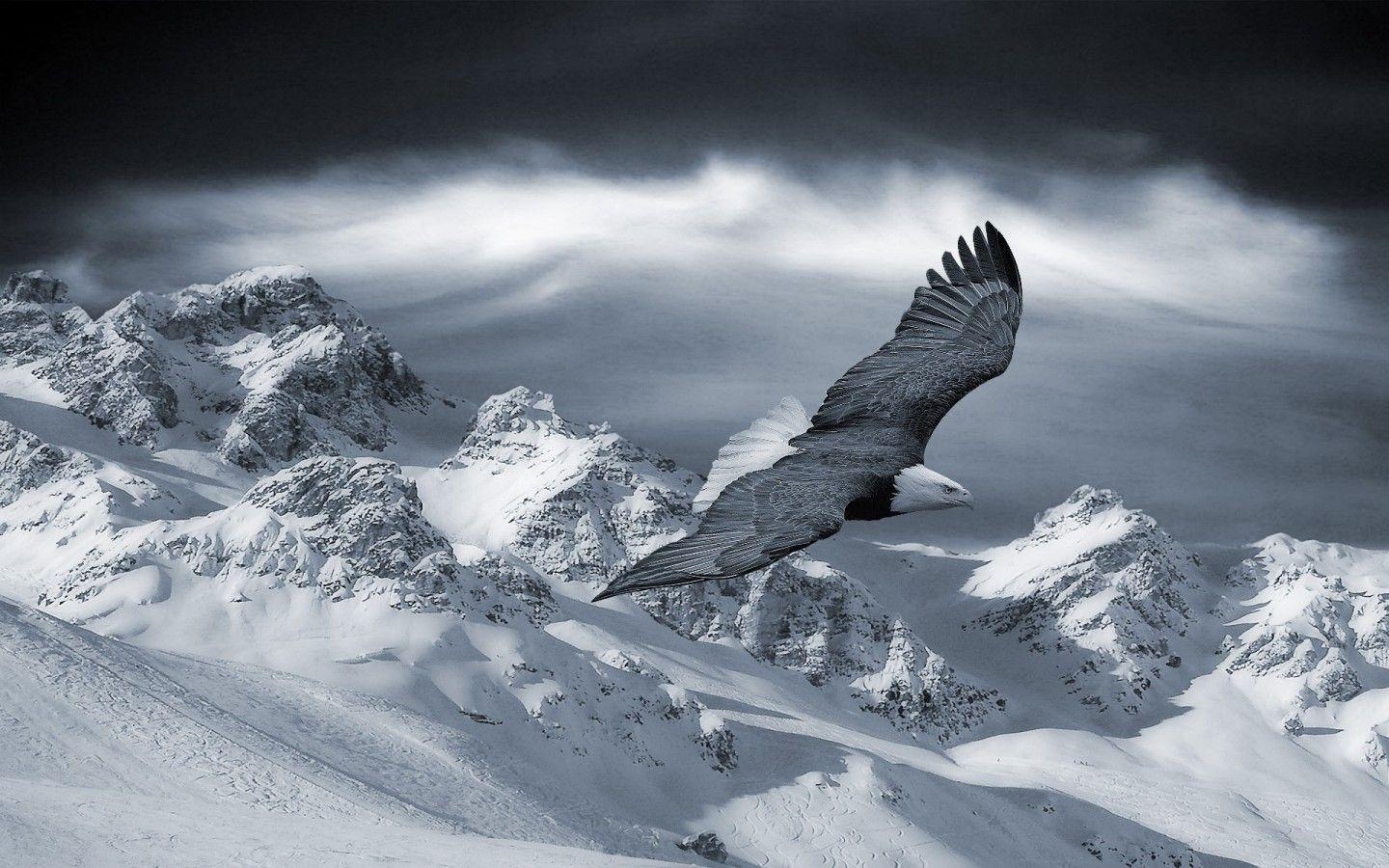 1440x900 Pix For > Dark Snowy Mountains Wallpaper, Desktop