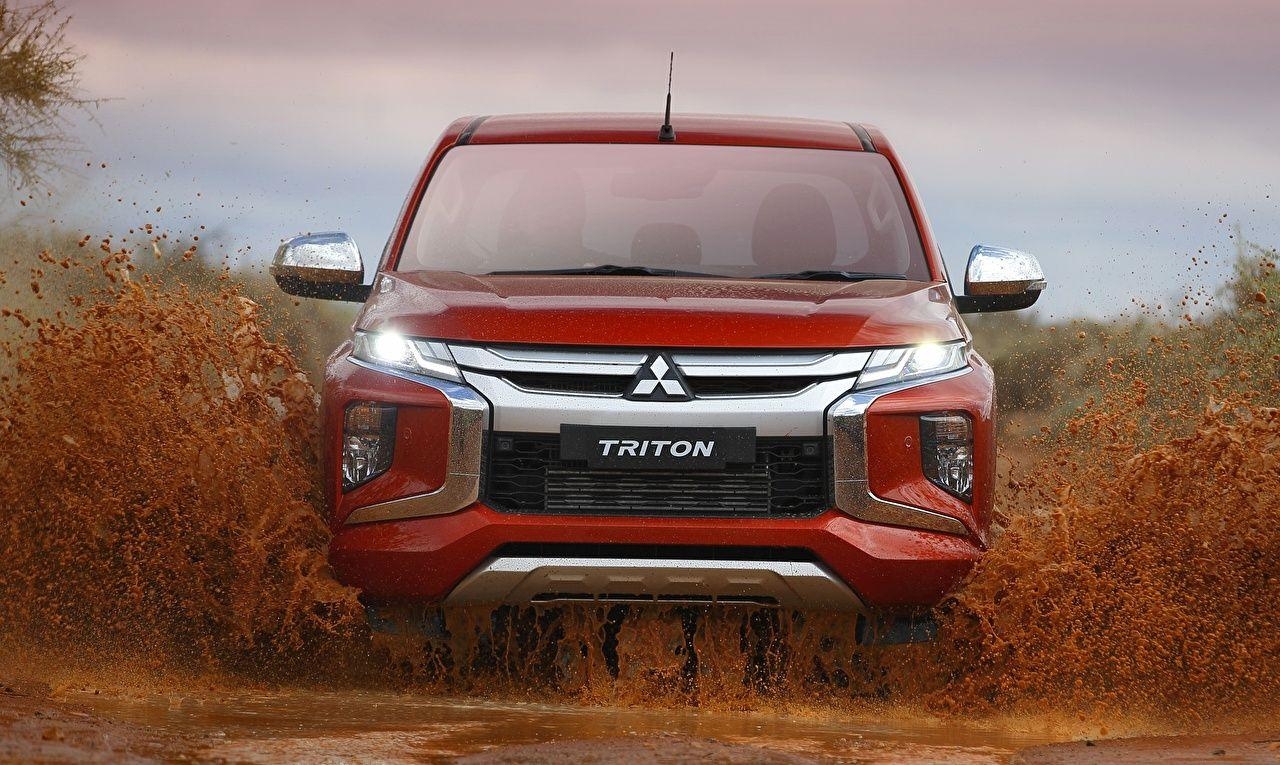 1280x770 Picture Mitsubishi Double Cab L200 Triton 2019 Pickup Red Spray auto, Desktop