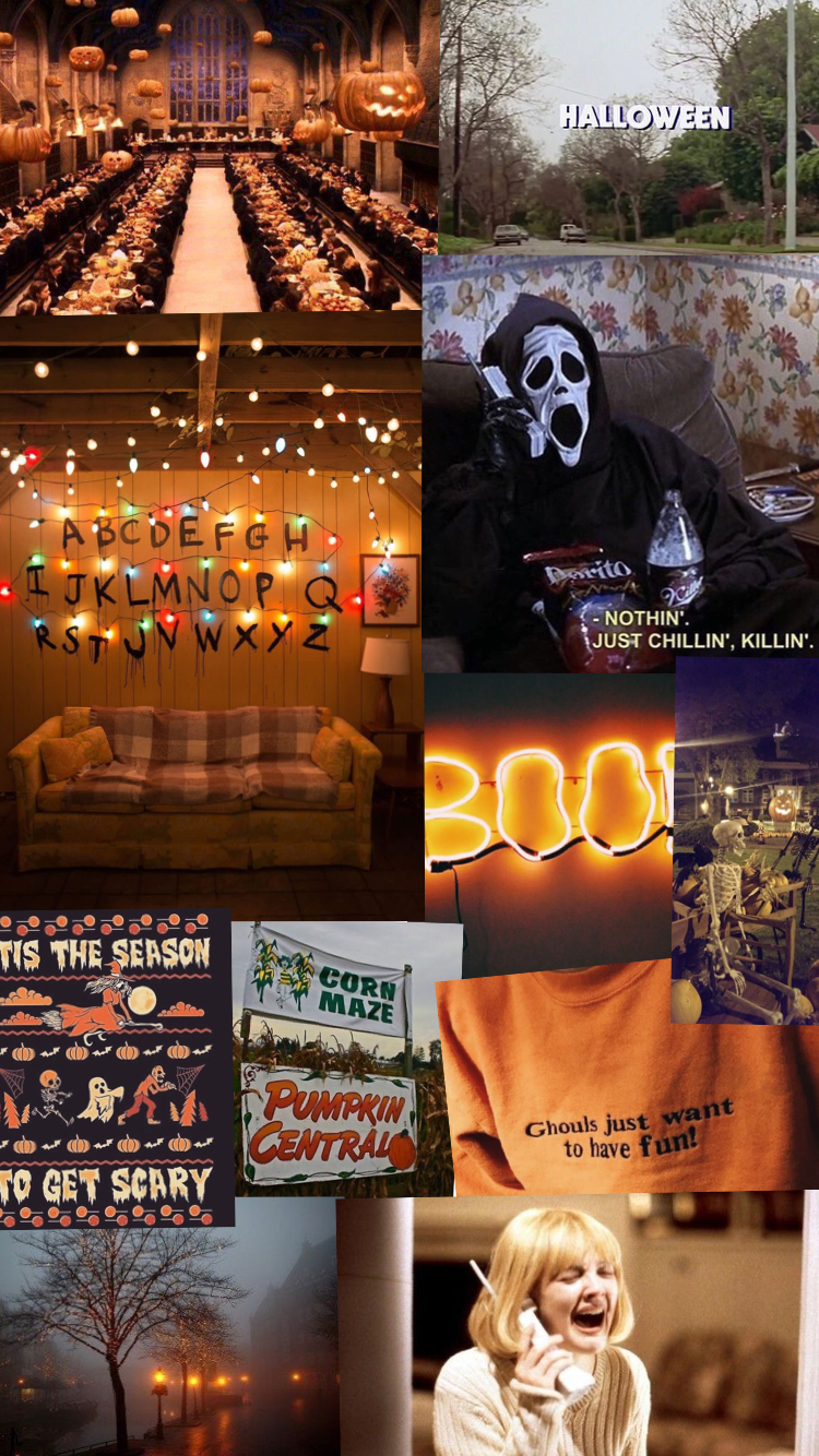 750x1340 Halloween collage, Phone