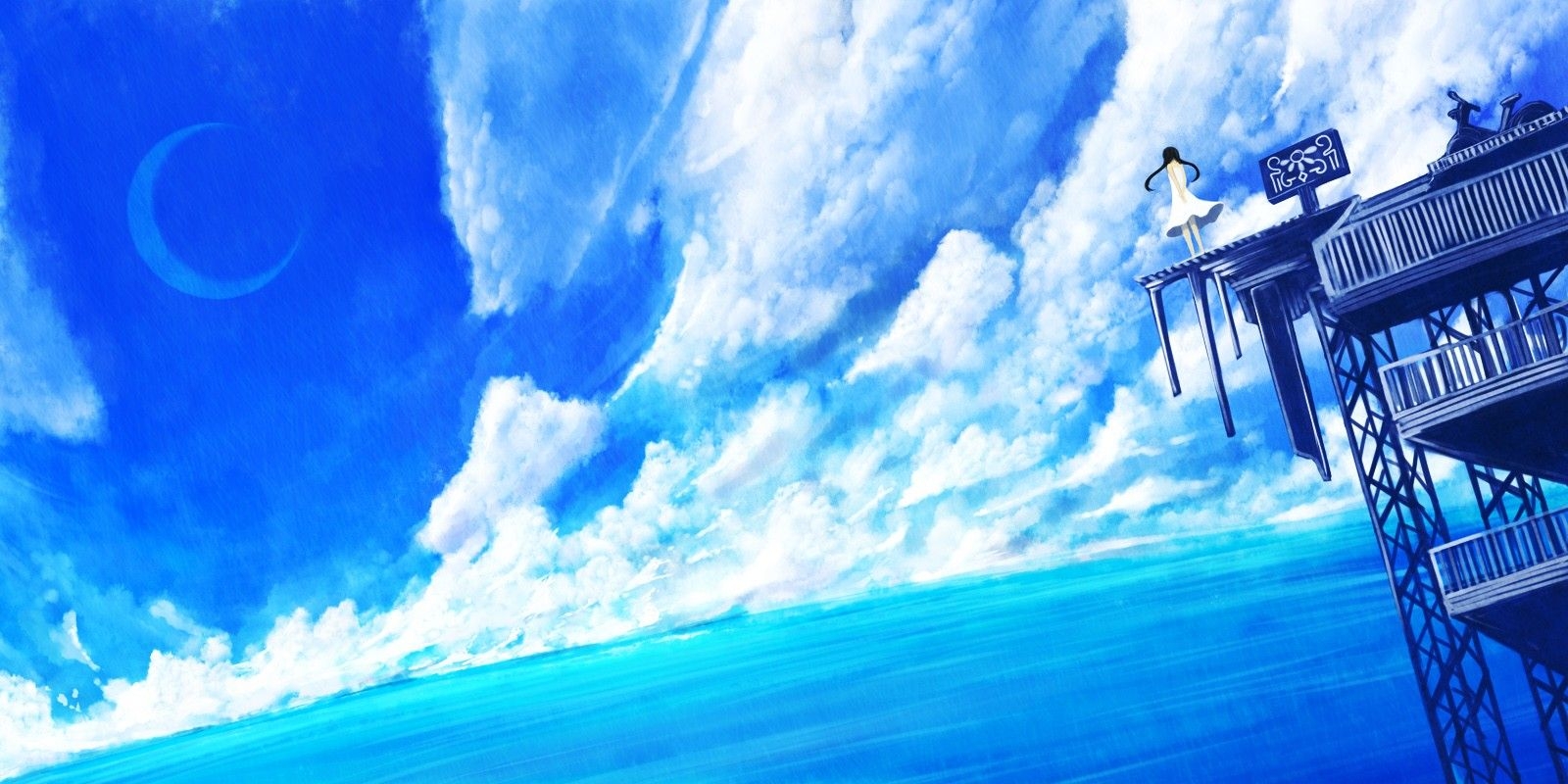 1600x800 Blue Anime Wallpaper, Dual Screen