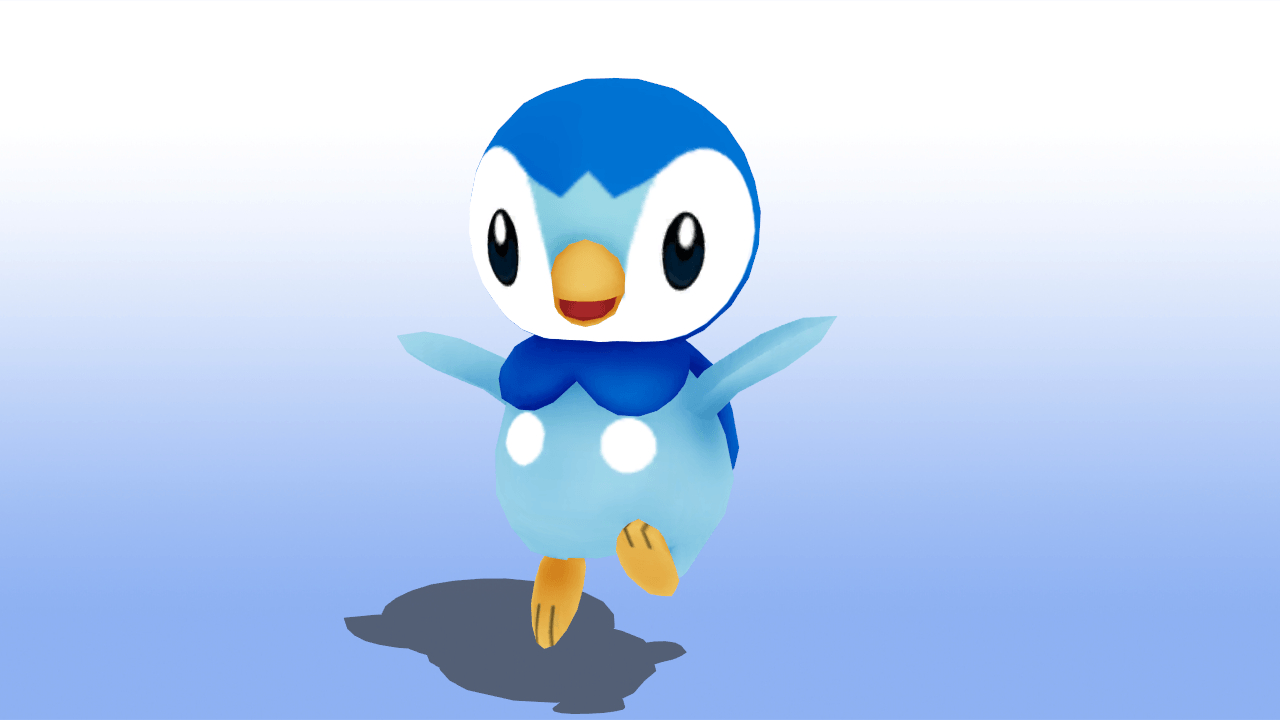 1280x720 MMD Pokemon Piplup Model DL, Desktop