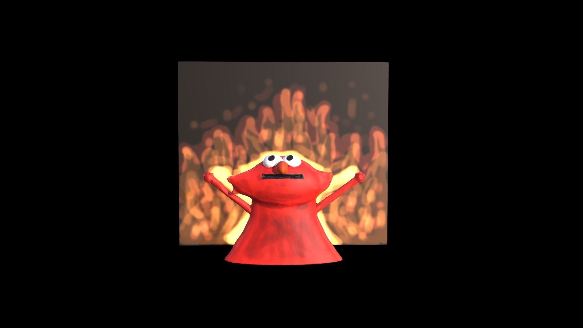 1920x1080 Elmo on fire model by Ariane Mena [380d09a], Desktop