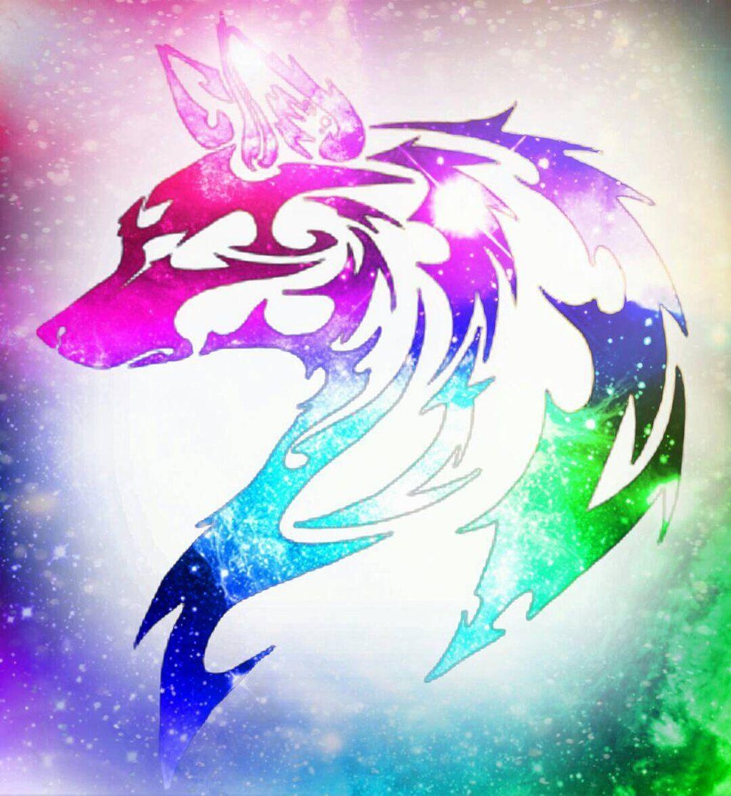 1030x1120 Rainbow Tribal Wolf, Phone