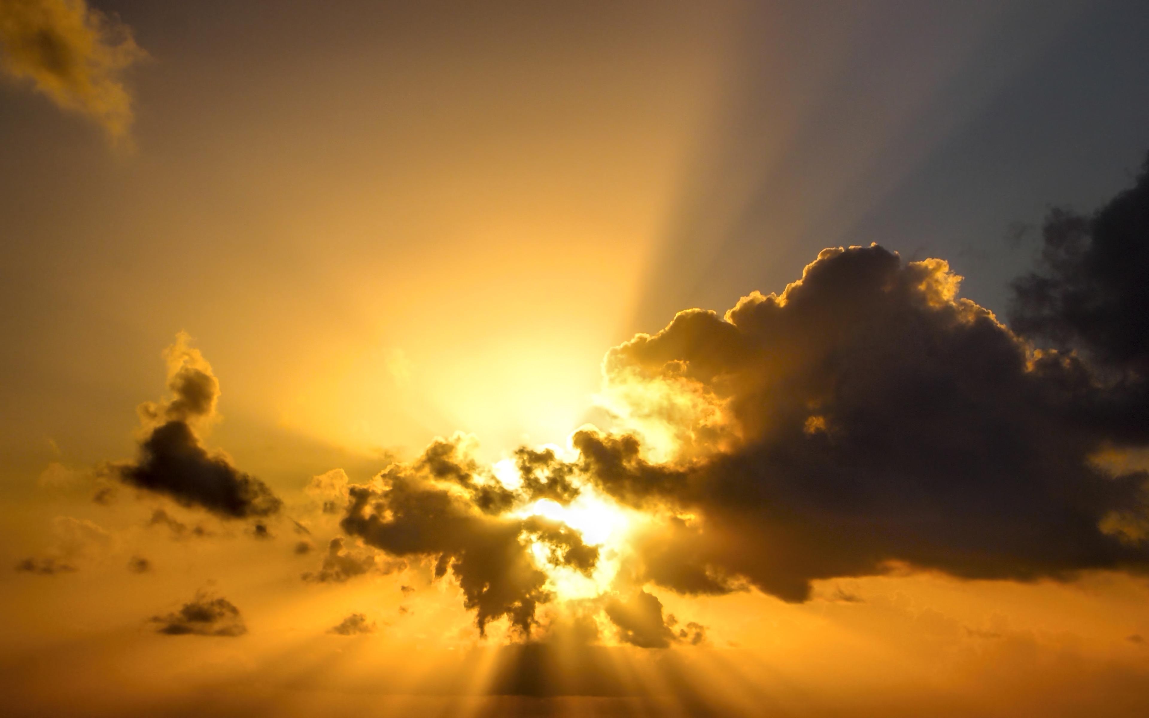 3840x2400 Sun And Clouds Wallpaper, Desktop