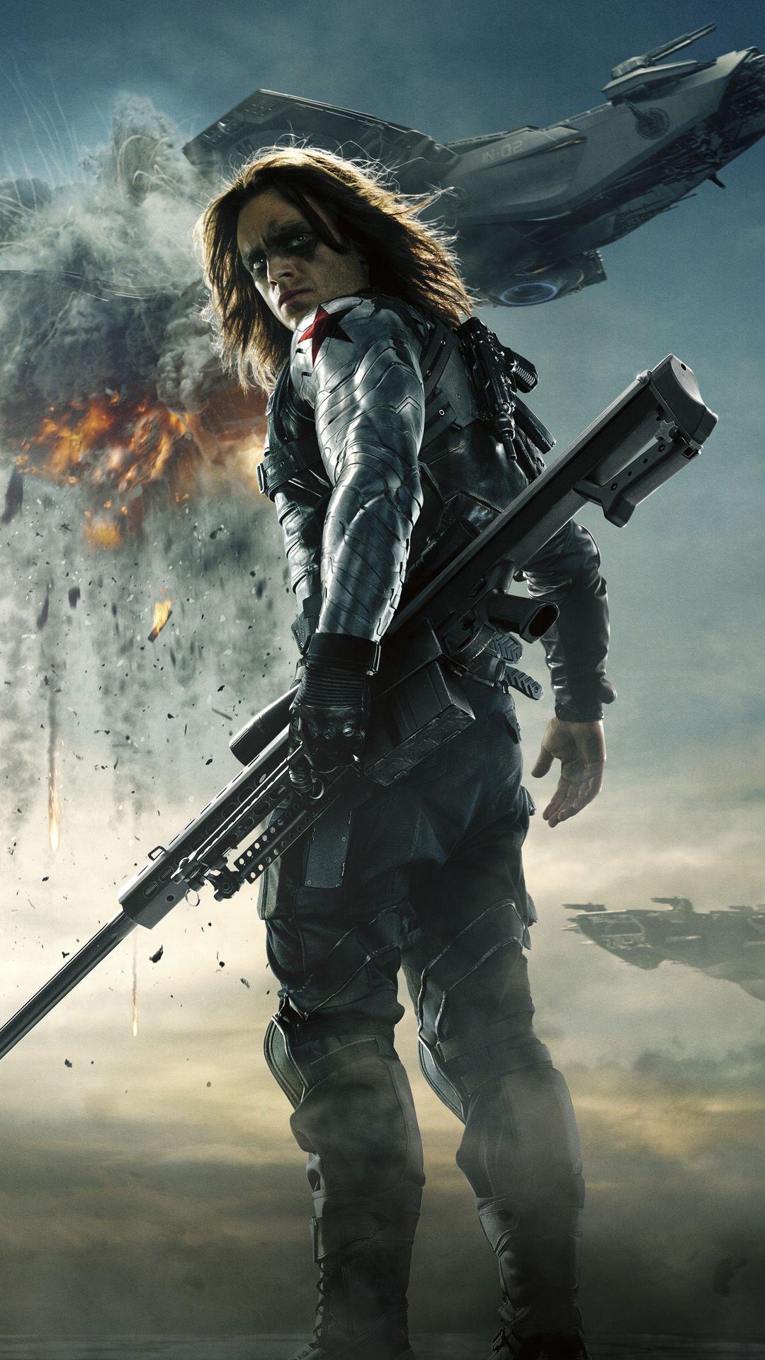 1080x1920 Bucky Barnes Winter Soldier htc one wallpaper, Phone