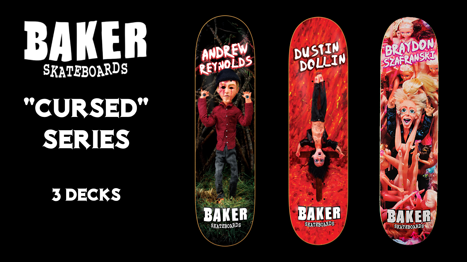 1920x1080 Baker Skateboards Cursed Series Decks mod for Skater XL, Desktop