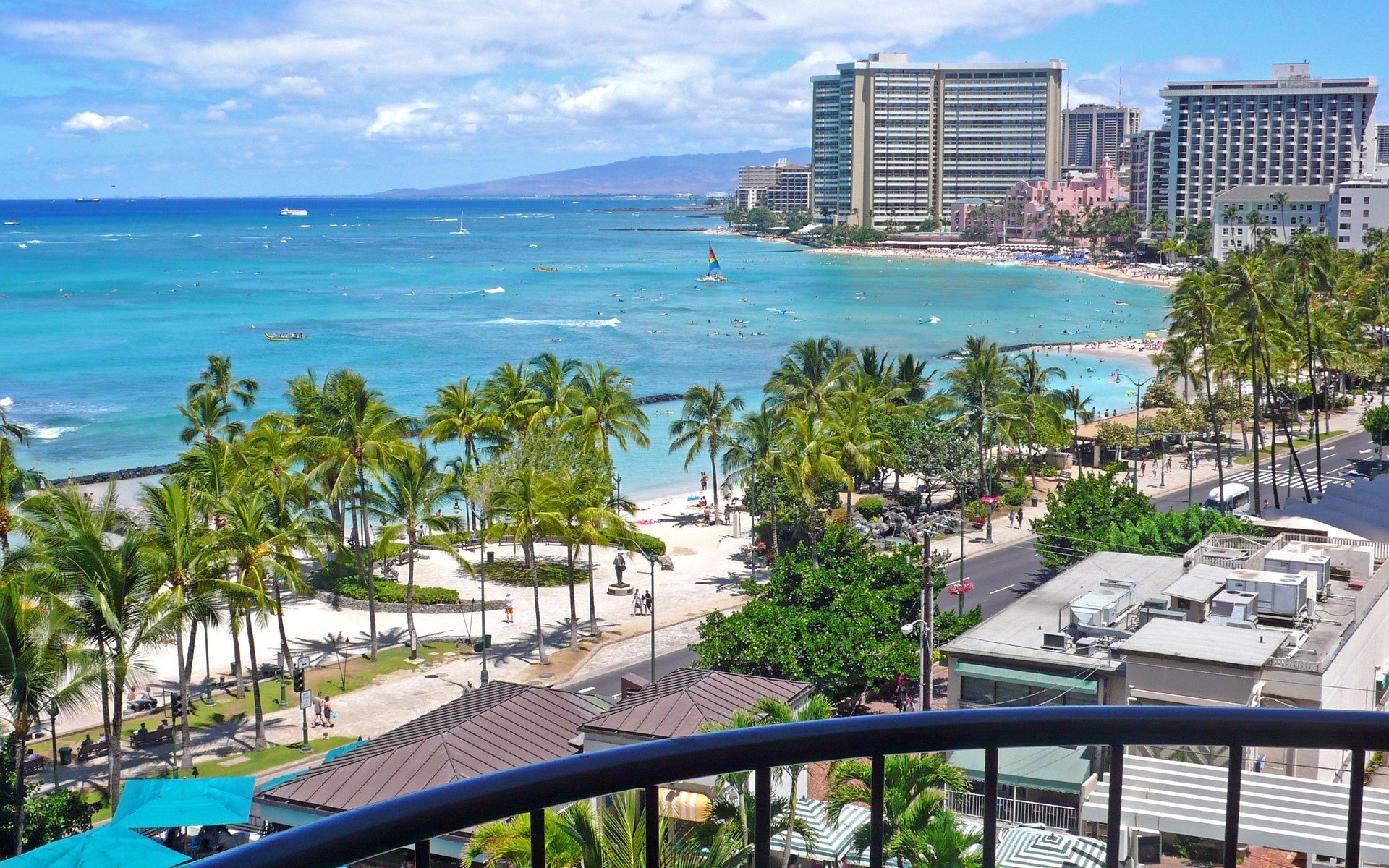 3840x2400 Download Wallpaper  Honolulu hawaii beach, United states, Desktop