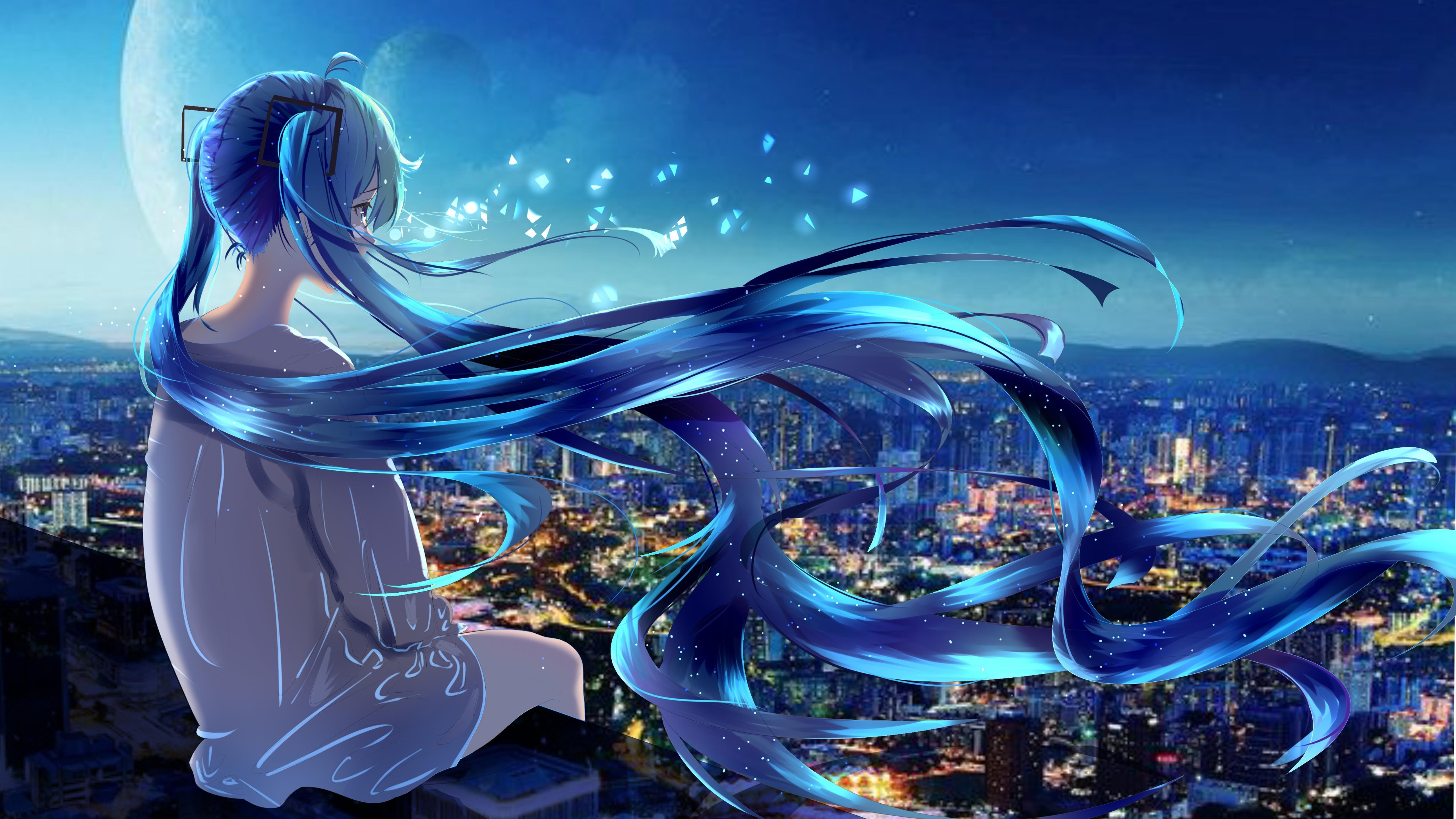 5120x2880 Anime Girl Alone Wallpaper & Background Download, Desktop