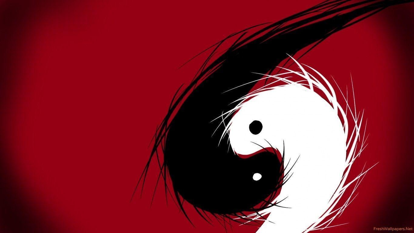 1370x770 Yin Yang wallpaper, Desktop