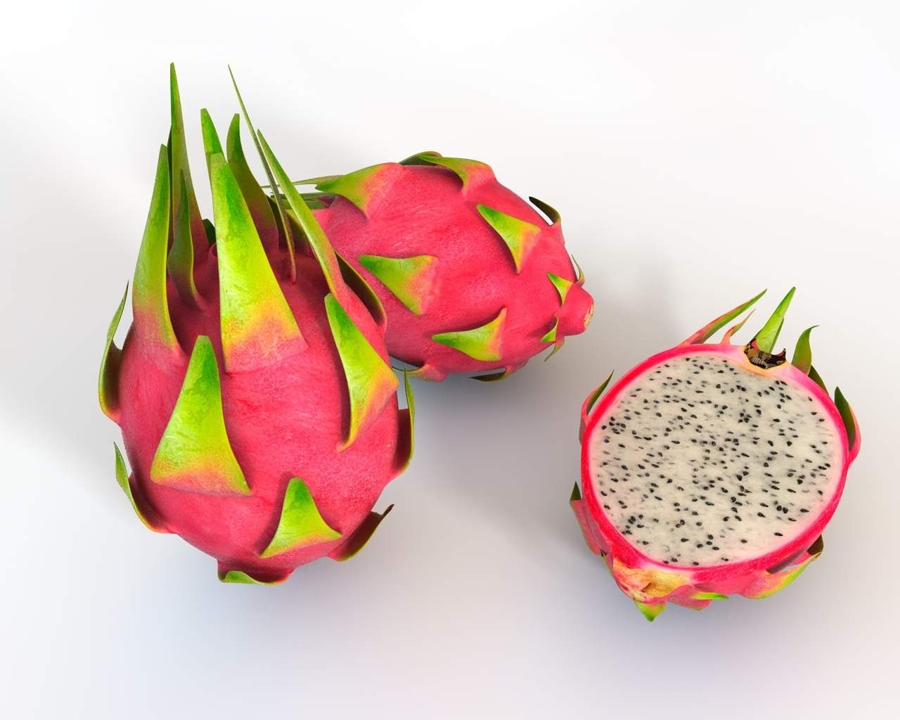 1280x1030 Dragon Fruit 3D Model, Desktop