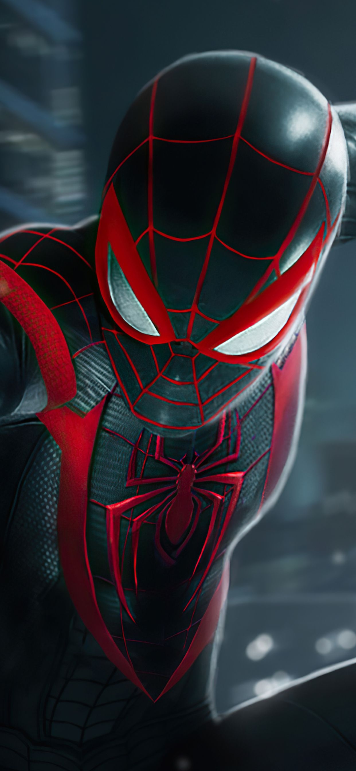 1250x2690 Miles Morales Spider Man Black Suit IPhone XS MAX Wallpaper, HD Games 4K Wallpaper, Image, Photo And Background, Phone