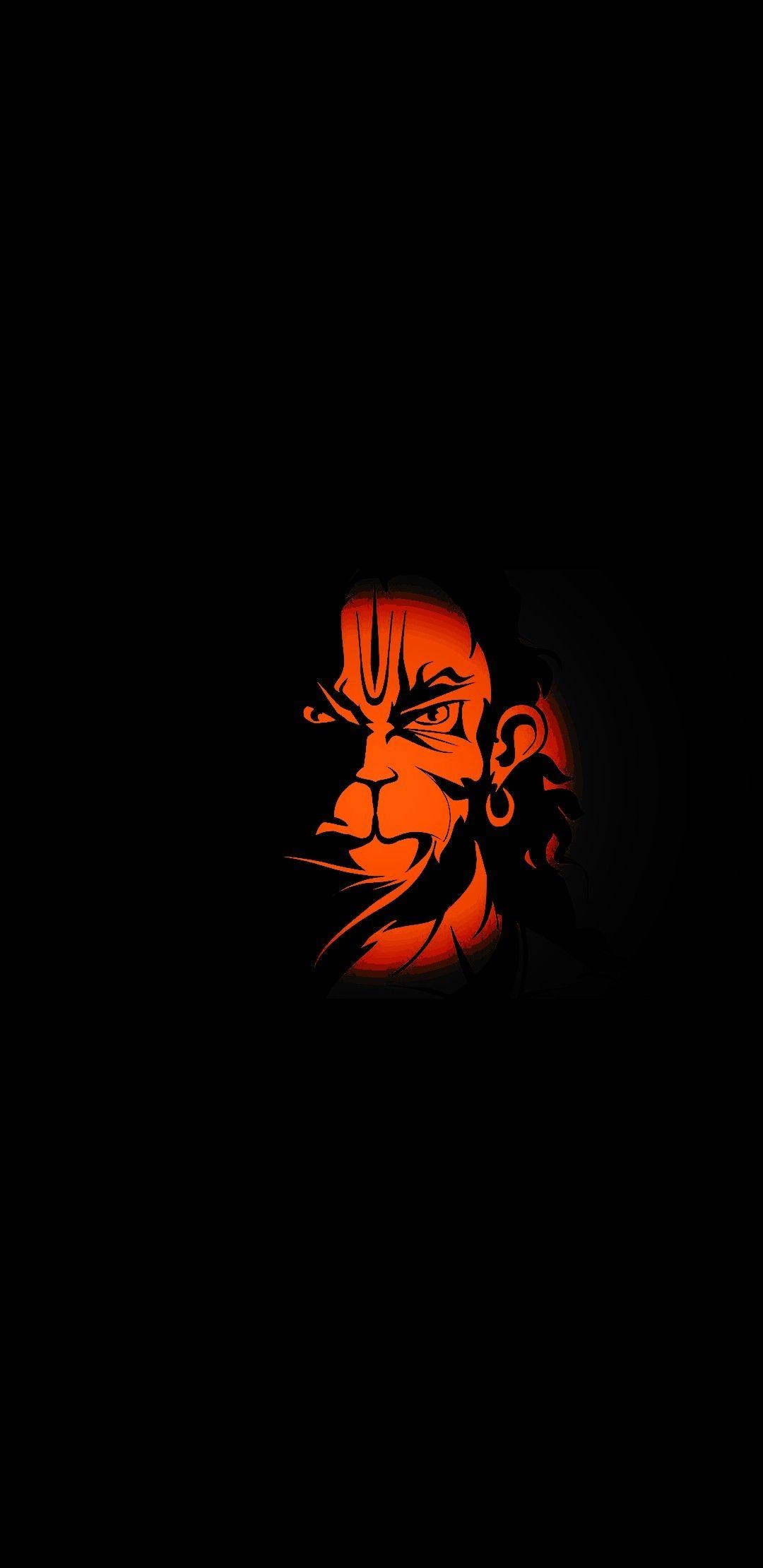 1080x2220 Hanuman Black Wallpaper Free Hanuman Black Background, Phone