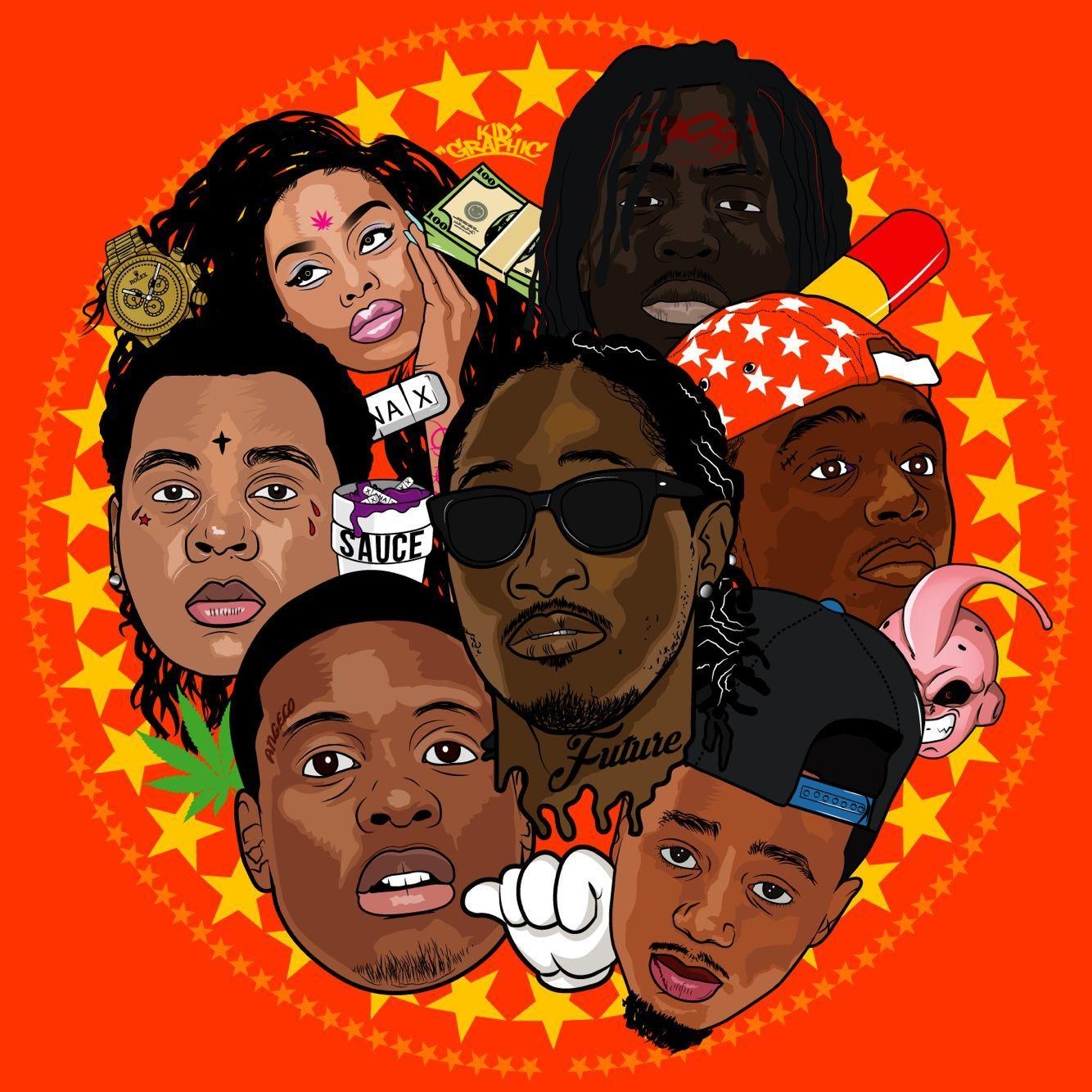 1340x1340 FUTURE, LIL DURK, KEVIN GATES, JACQUEES, METRO BOOMIN, CHIEF KEEF, Phone