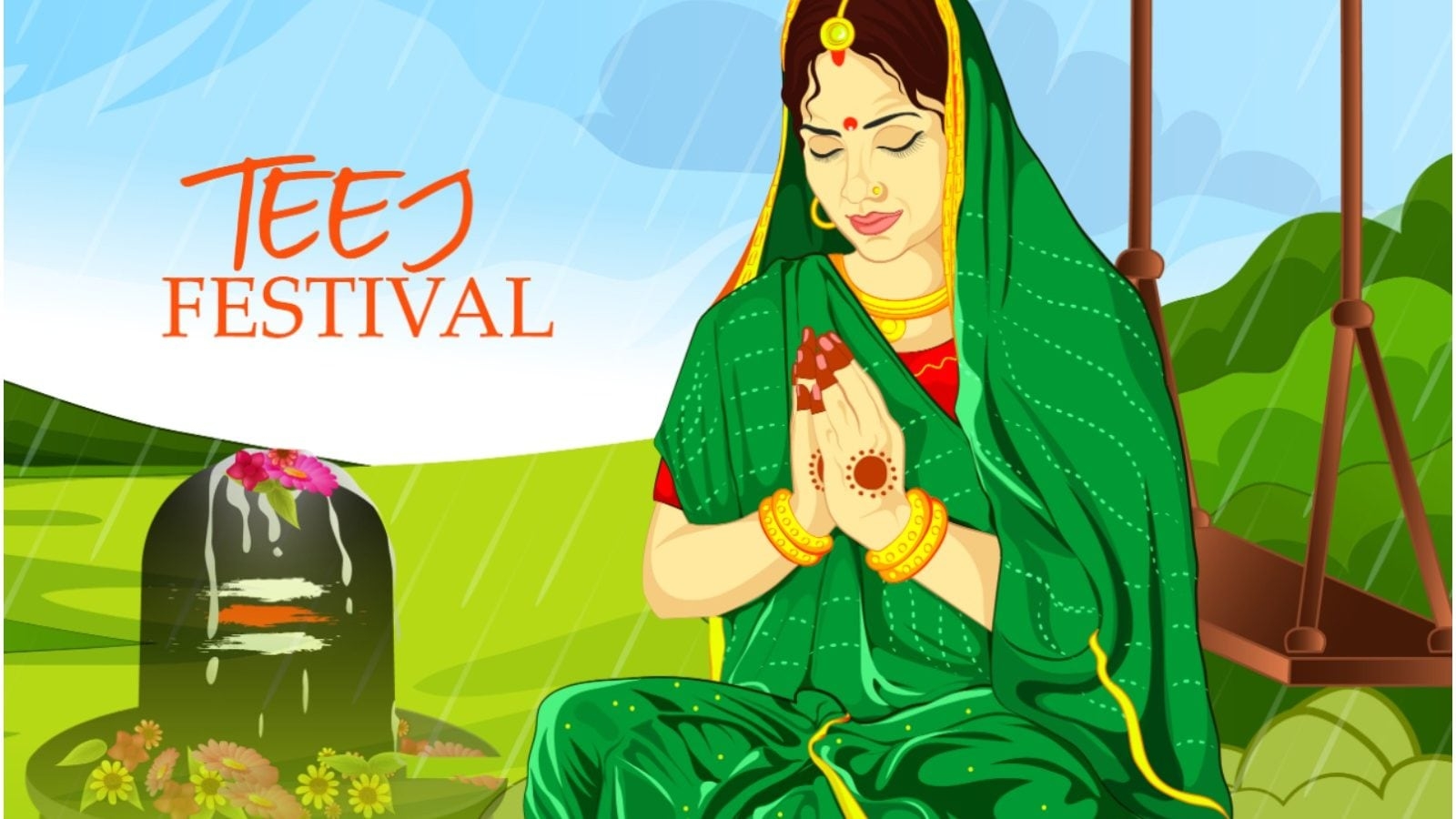 1600x900 Happy Hariyali Teej 2021: Image, Wishes, Quotes, Messages and WhatsApp Greetings to Share on Teej Festival, Desktop