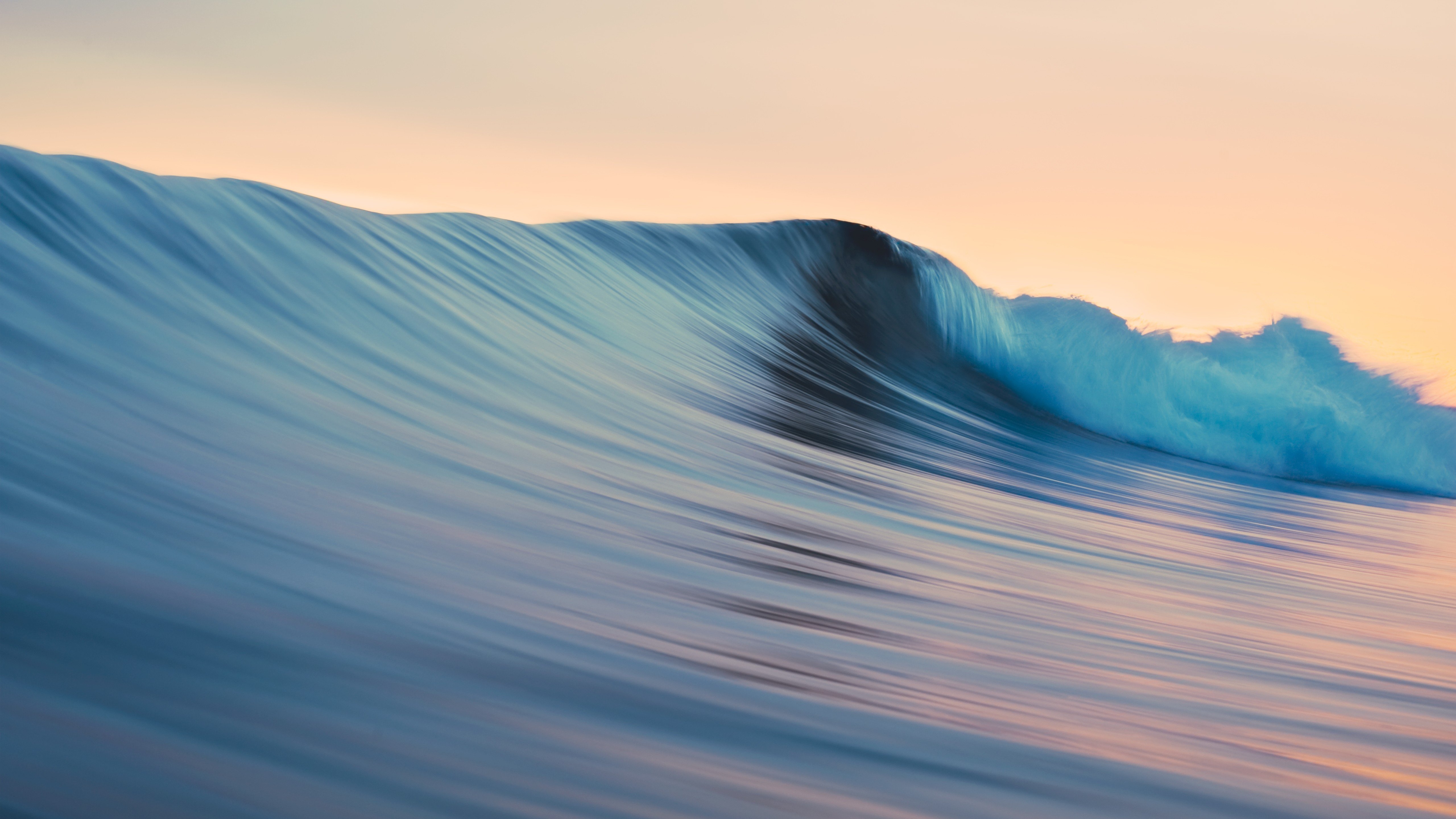 5120x2880 Wallpaper OSX, 5k, 4k wallpaper, 8k, rolling, waves, blue, sunset, Nature, Desktop