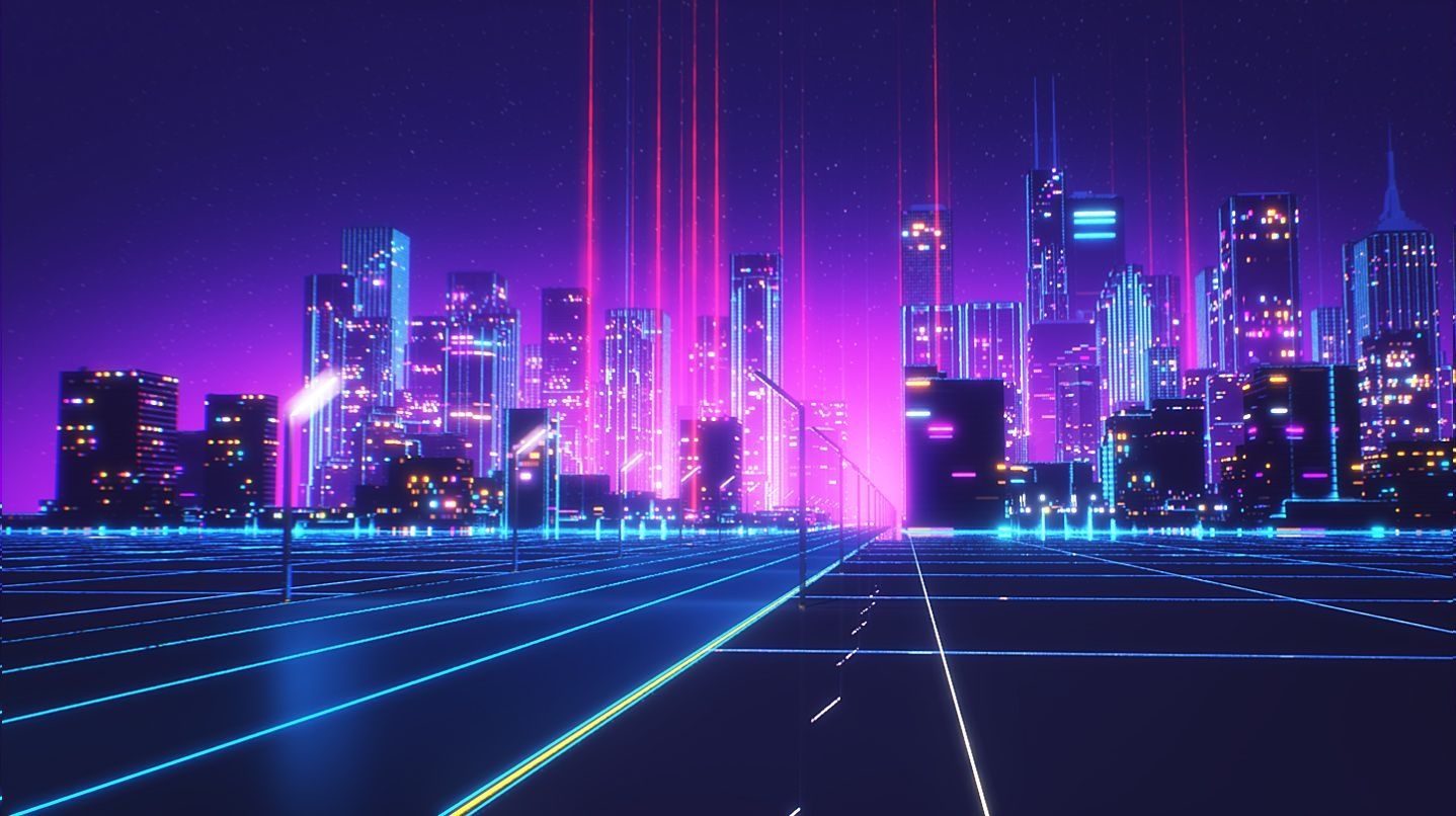 1440x810 Retro Vaporwave Wallpaper, Desktop