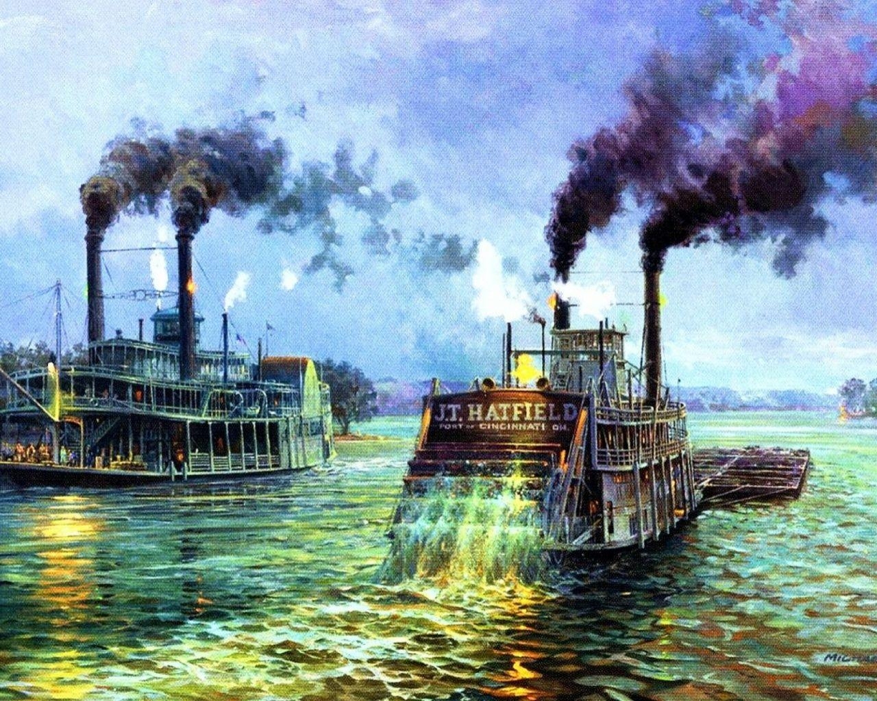 1280x1030 River Steam Boats Mississippi desktop PC and Mac wallpaper, Desktop