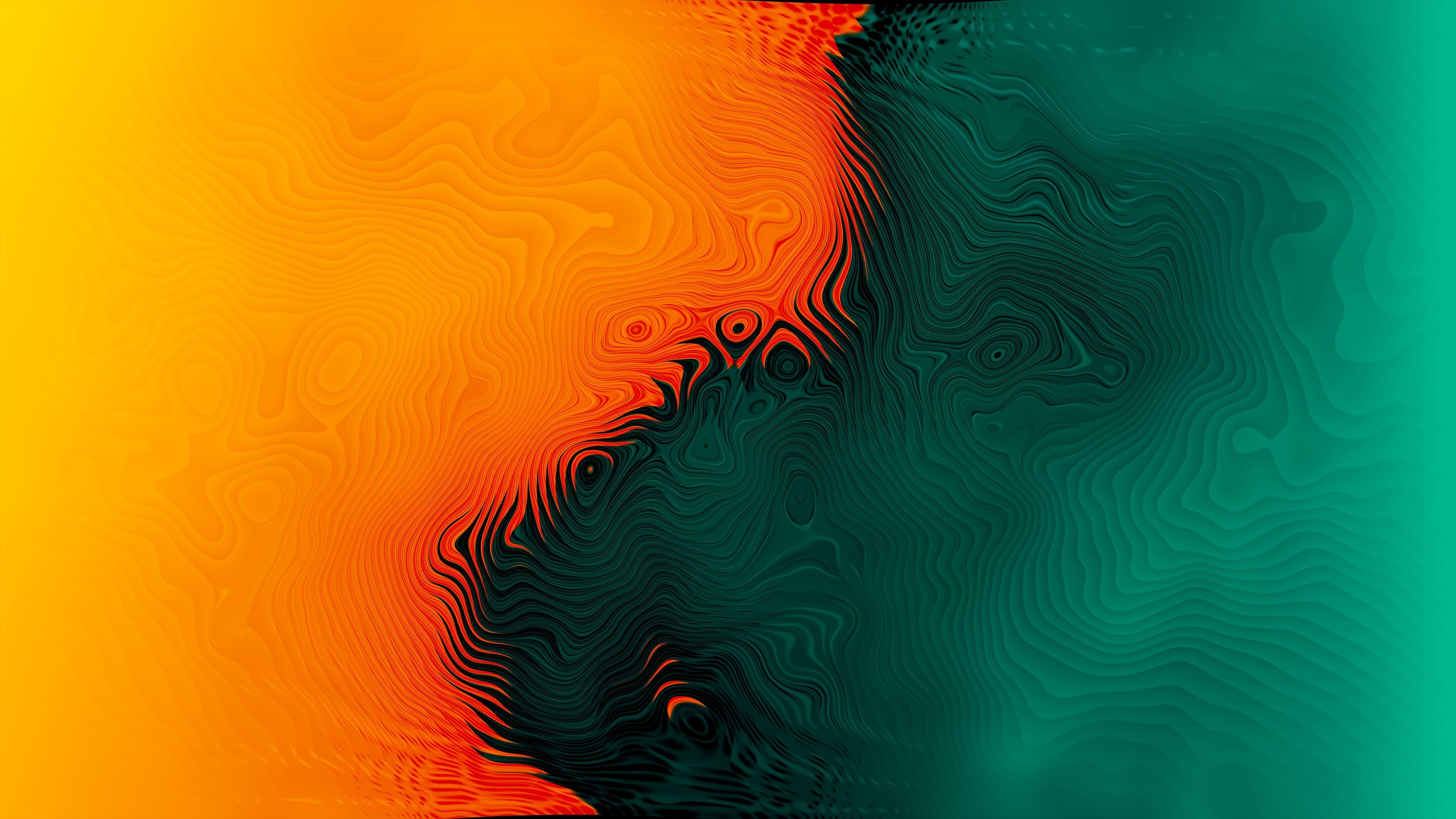 3840x2160 Orange and Green Wallpaper Free Orange and Green Background, Desktop