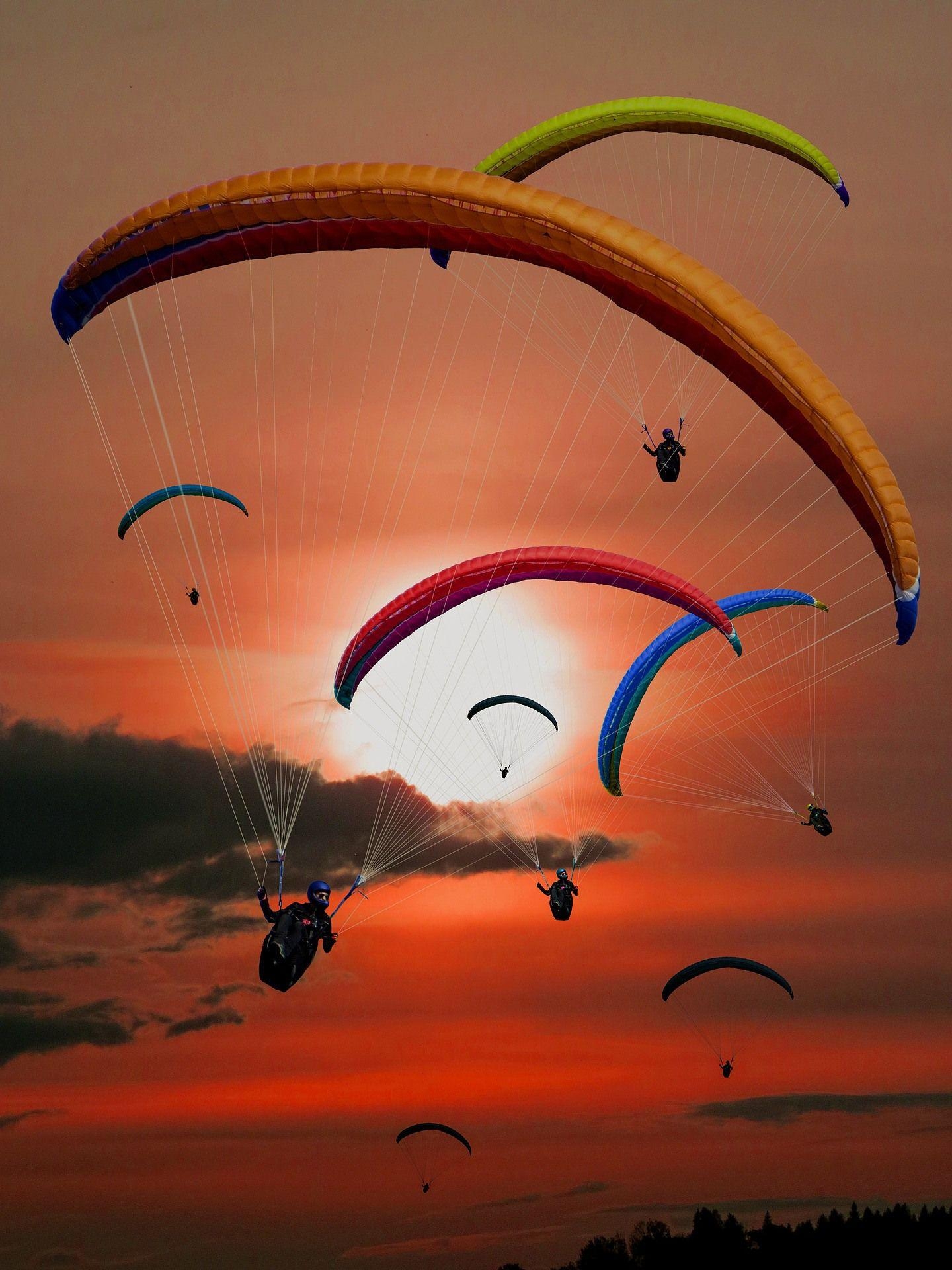 1440x1920 Artsy. Adventure, Skydiving, Hang gliding, Phone