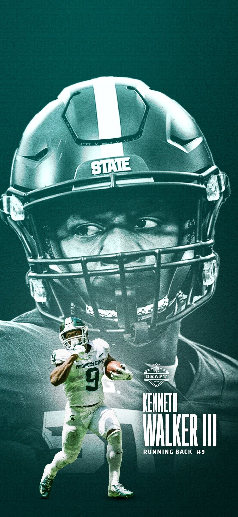 950x2050 Michigan State Football your lock screen right for the #NFLDraft, Phone