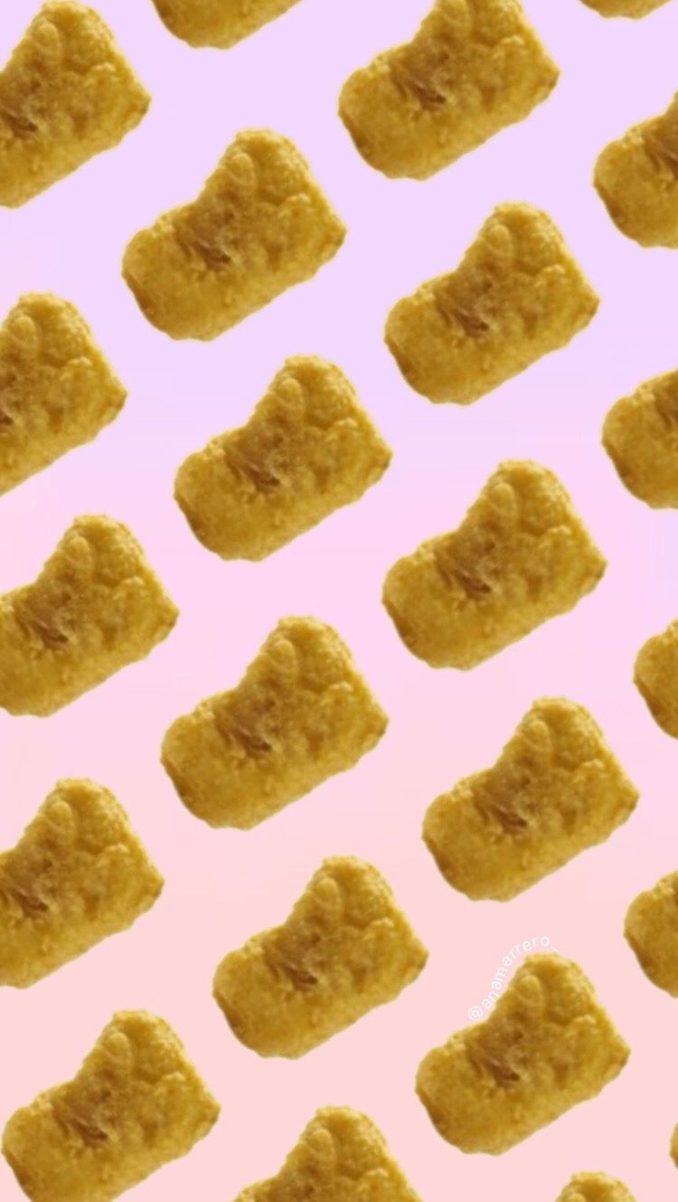 750x1330 chicken nuggets wallpaper background mcdonald's food ombré pattern fondo pollo degradado. Chicken nuggets, Cartoon wallpaper iphone, Chicken nugget meme, Phone