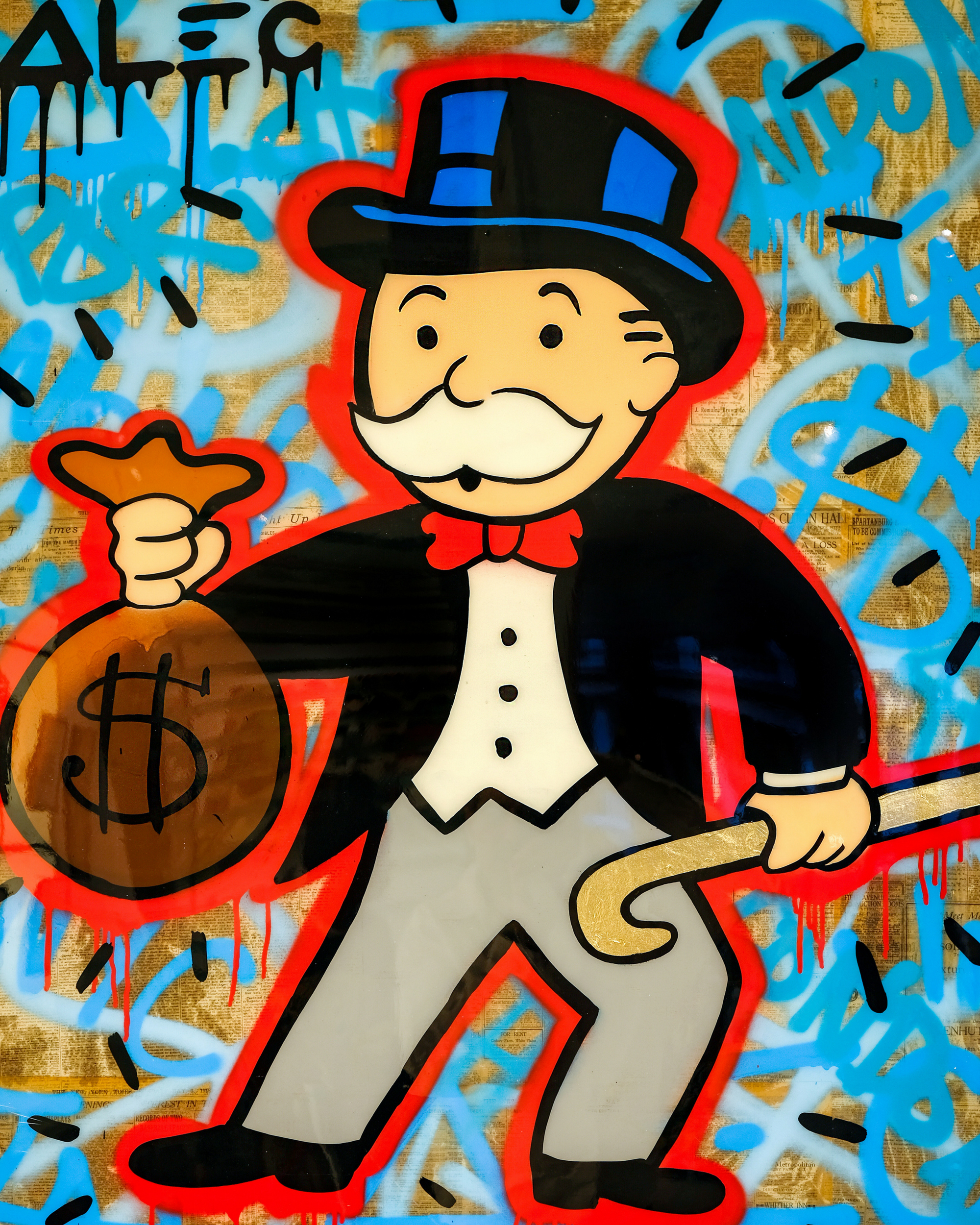 2000x2500 Monopoly Man with Money Drawing, Phone