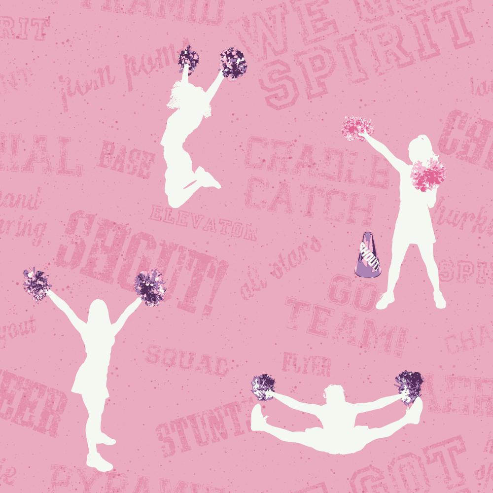 1000x1000 Girl Power 2 Cheer Pink Wallpaper PW4000, Phone