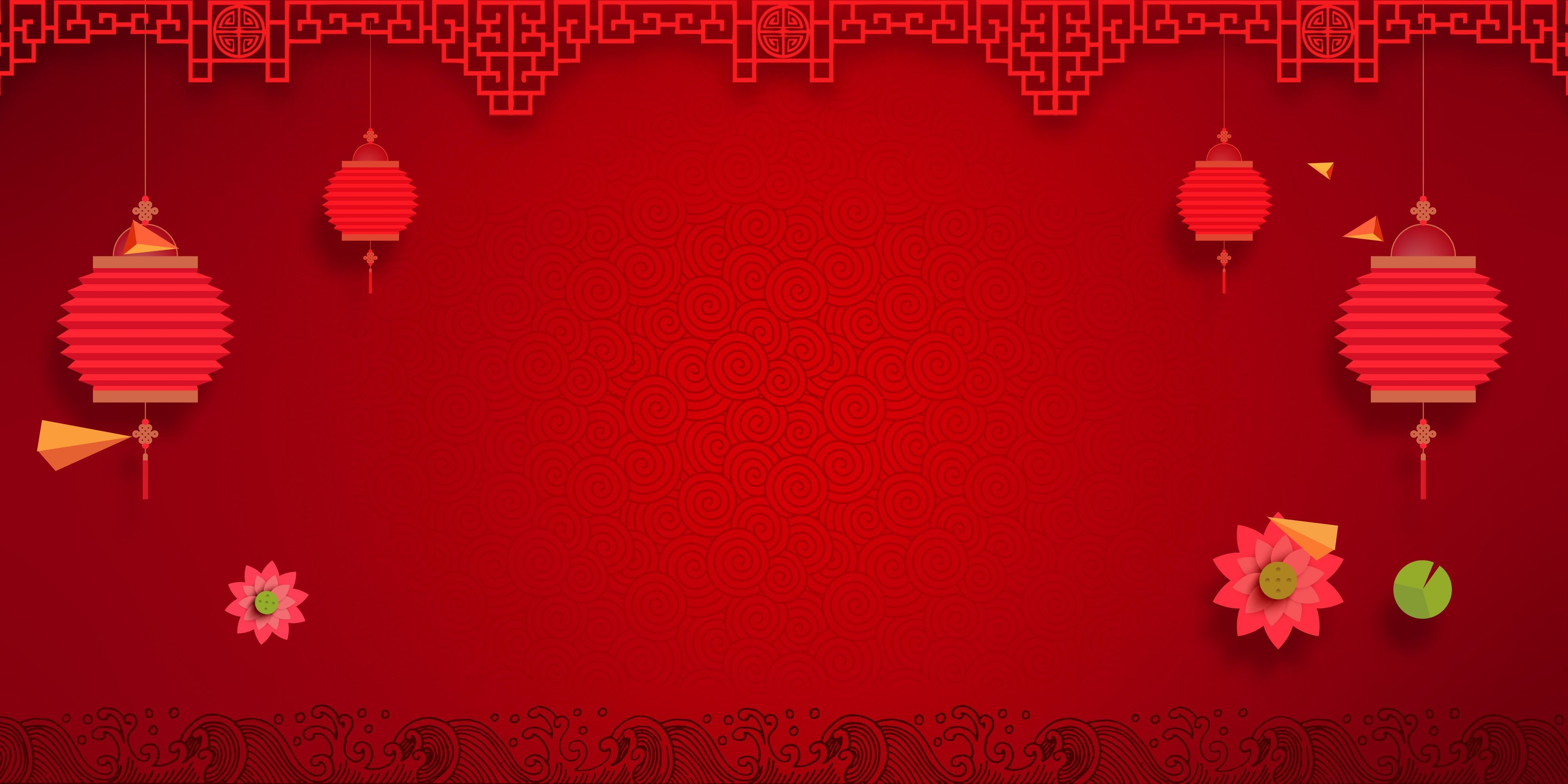 4000x2000 Chinese New Year Poster Background Material. Chinese new year poster, Chinese new year background, New years poster, Dual Screen