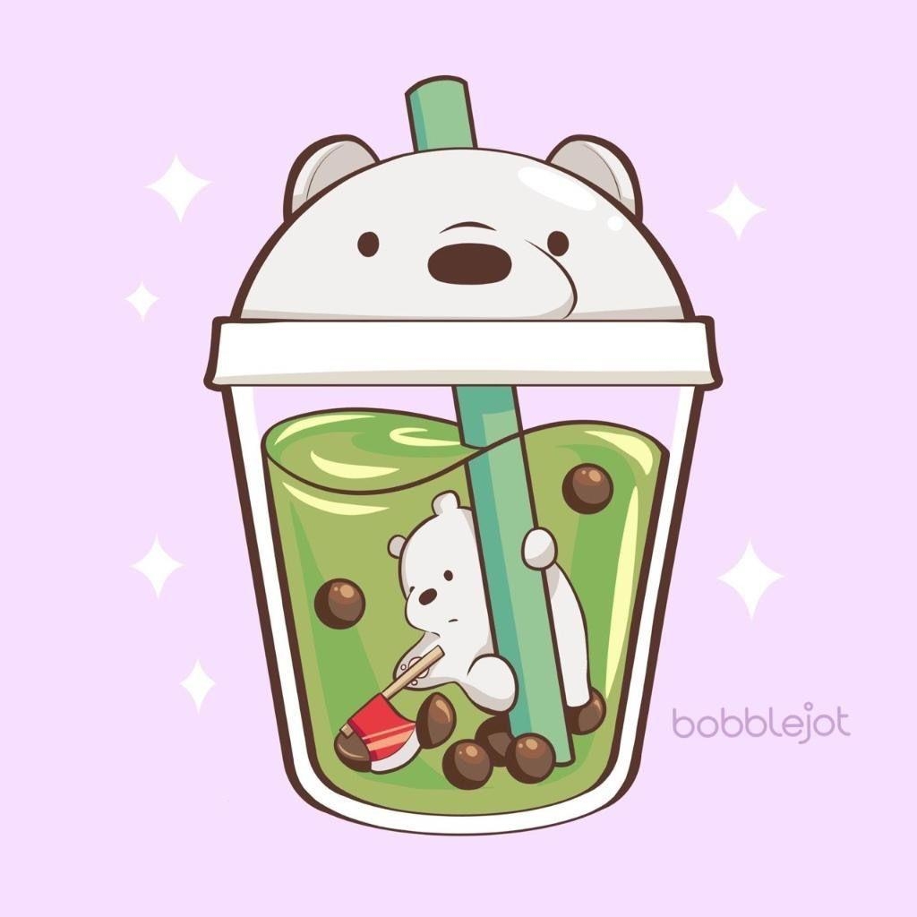 1030x1030 Icy Flavour Boba Tea. Ice bear we bare bears, We bare, Phone