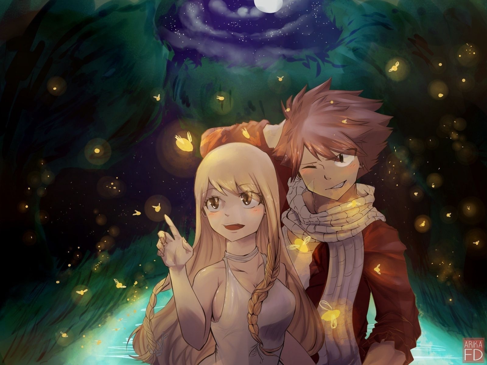 1600x1200 Downaload Natsu Dragneel, Lucy Heartfilia, Anime Couple, Fairy, Desktop