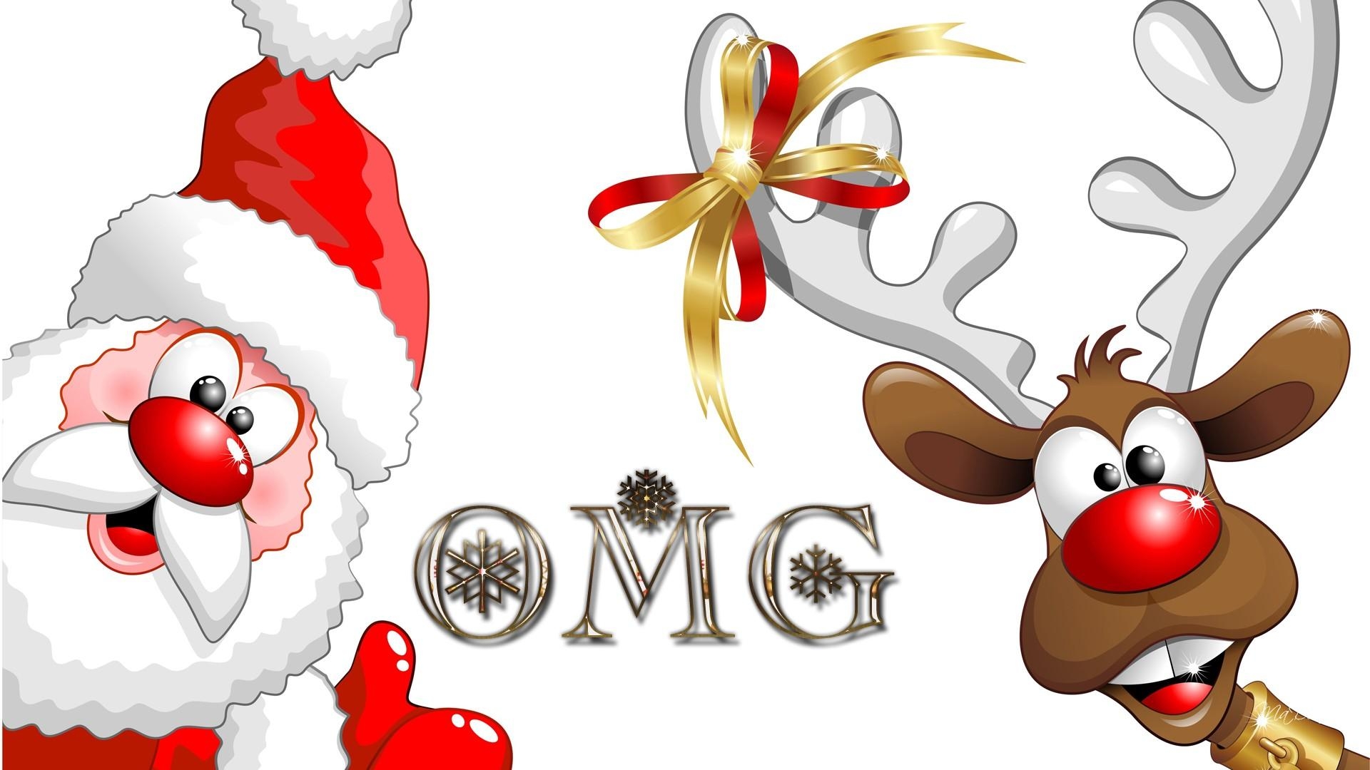 1920x1080 HD Surprised Santa Amd Rudolph Wallpaper, Desktop