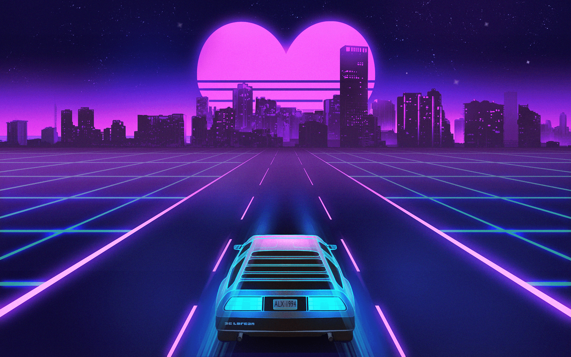 1920x1200 Vaporwave Car Desktop Wallpaper Free Vaporwave Car Desktop Background, Desktop