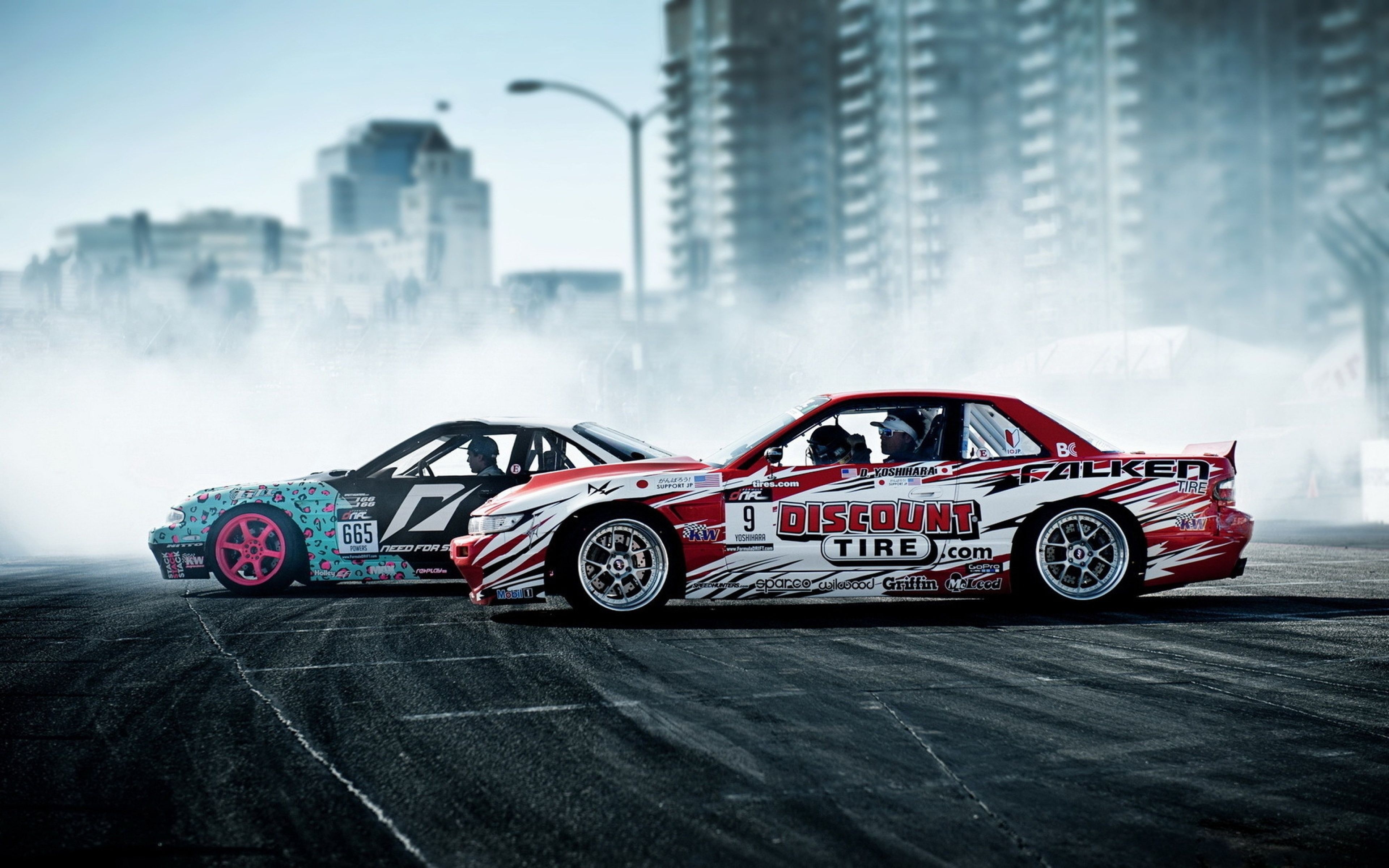 3840x2400 Wallpaper drift, nissan, sport, cars, smoke, Desktop