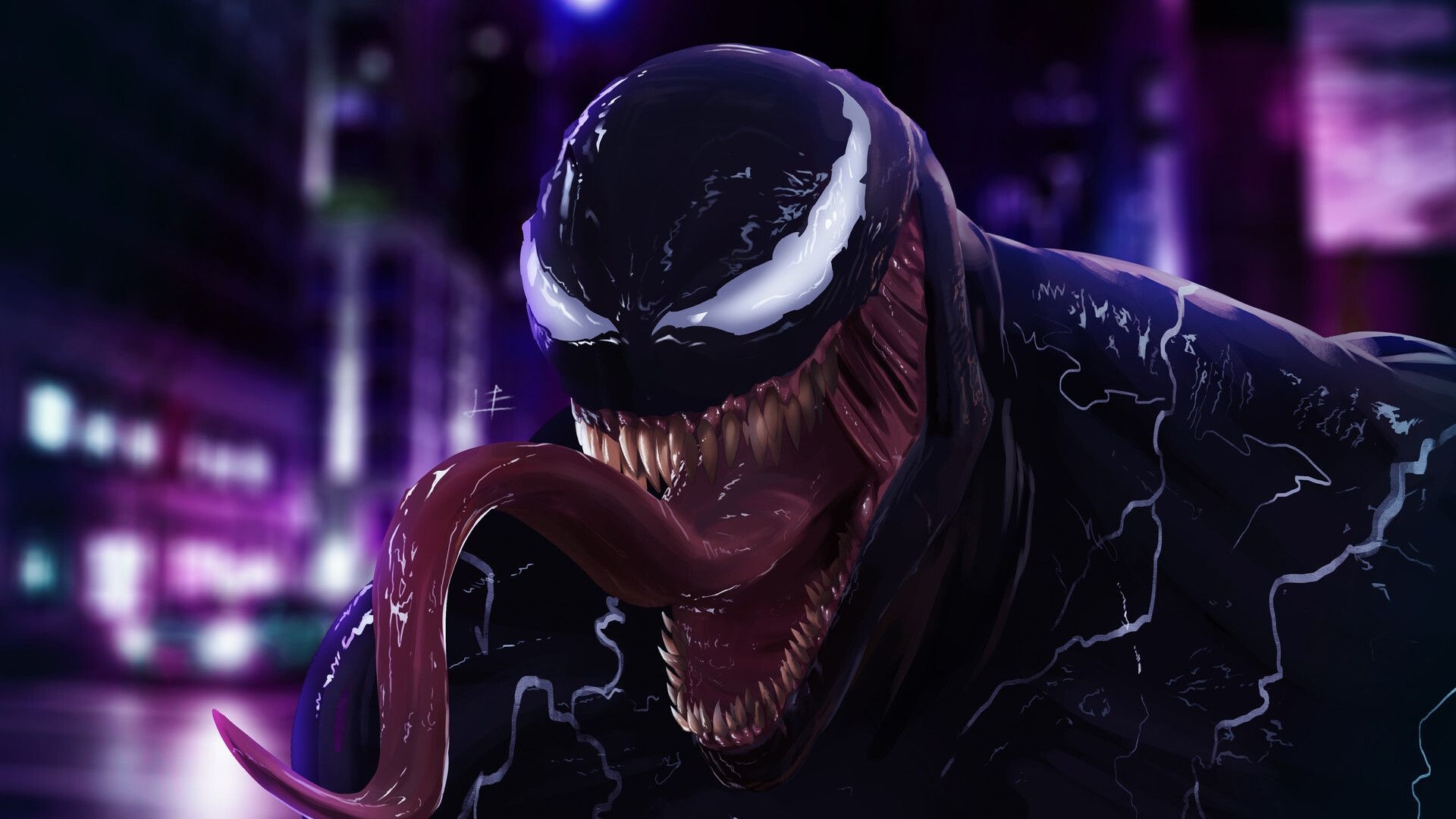 1920x1080 Venom Big Mouth Art Laptop Full HD 1080P HD 4k Wallpaper, Image, Background, Photo and Picture, Desktop