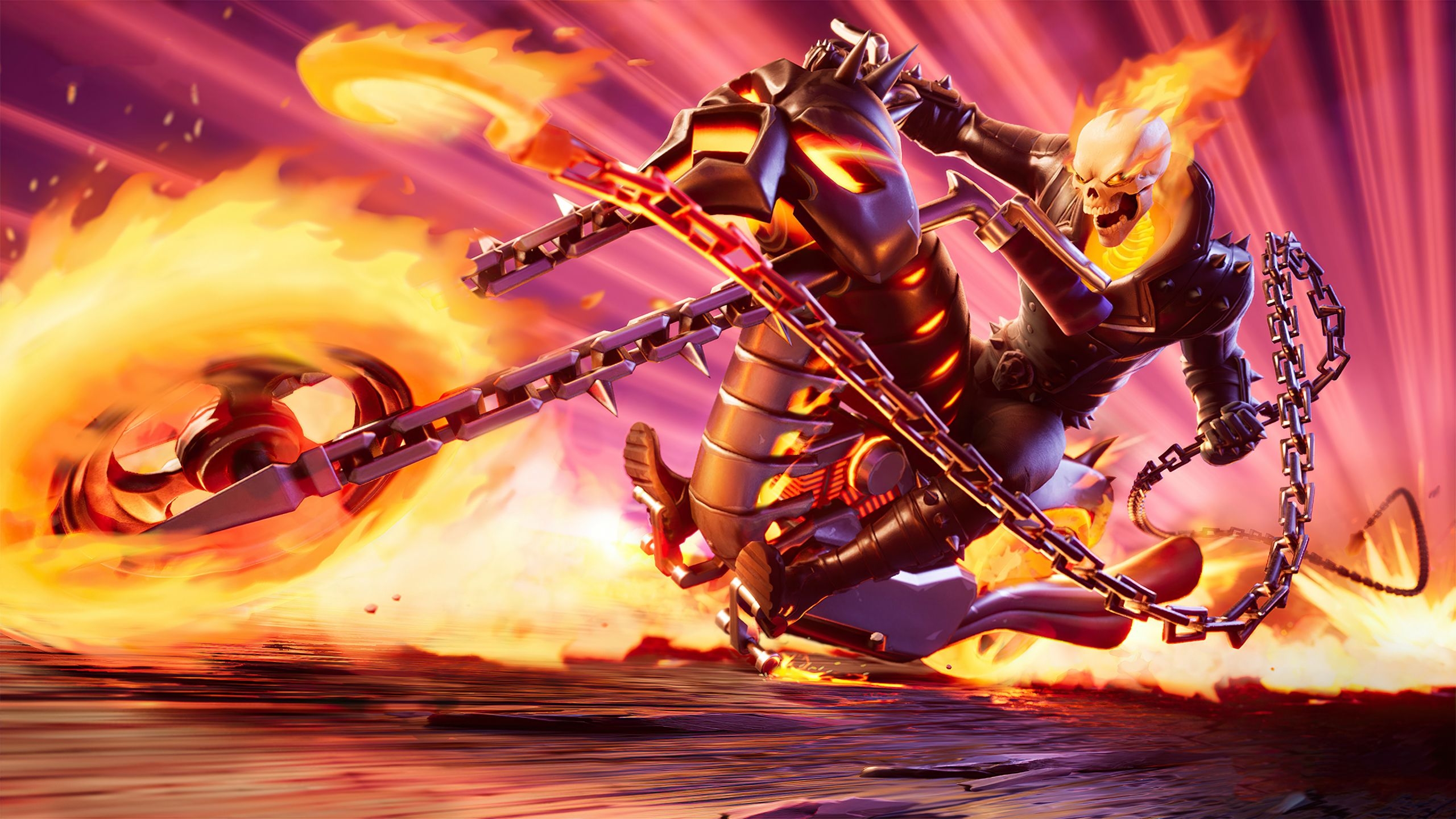 2560x1440 Desktop Wallpaper Ghost Rider, Fortnite Skin, HD Image, Picture, Background, 0fce6f, Desktop