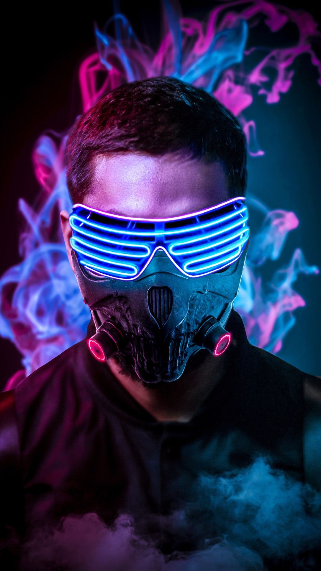 1080x1920 Mask Neon 4k Mobile Wallpaper iPhone, Android, Samsung, Pixel, Phone