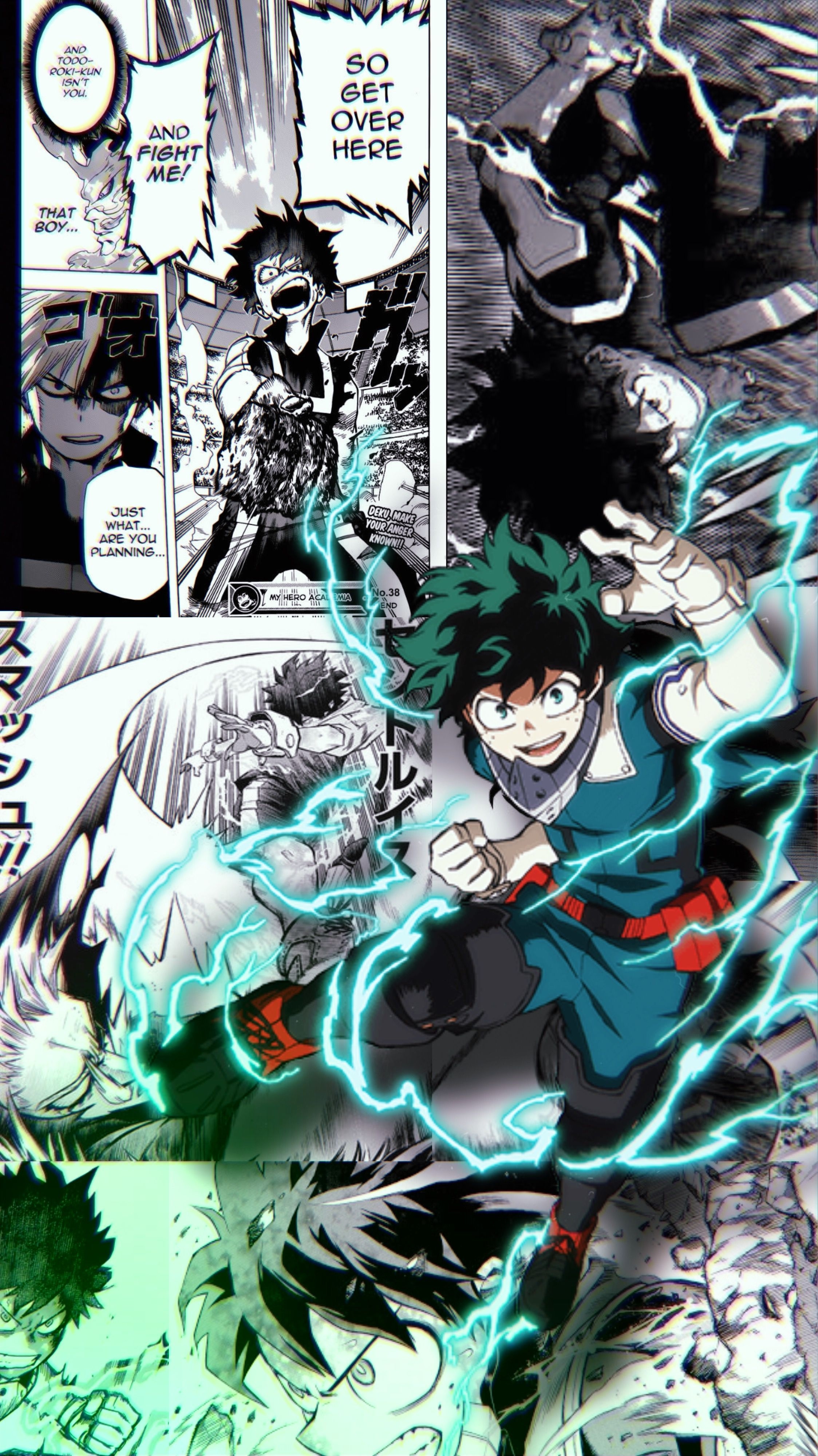 2250x4000 Deku manga panel wallpaper, Phone