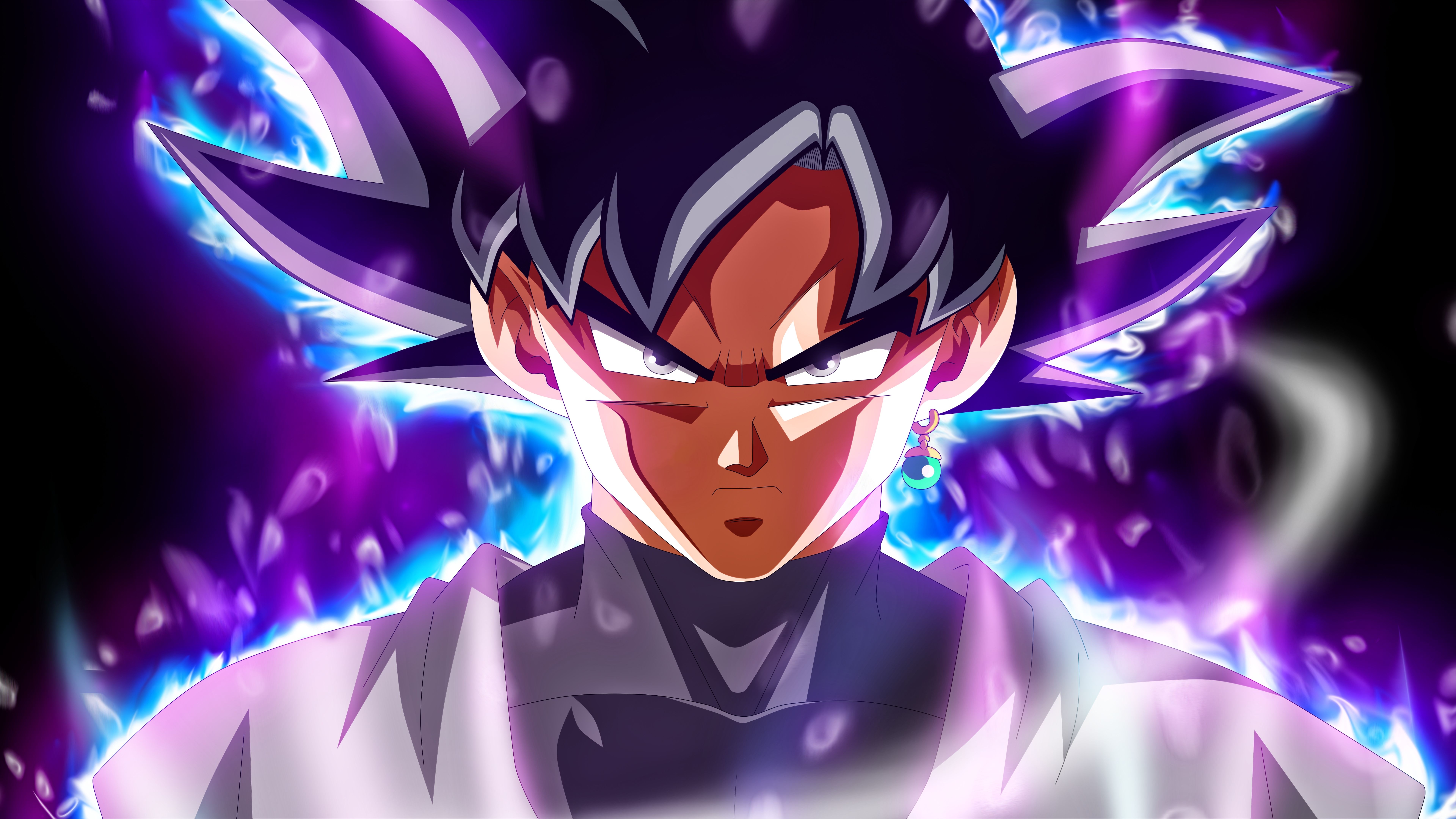 7680x4320 Dragon Ball Super Black Goku Ultra Instinct, Desktop